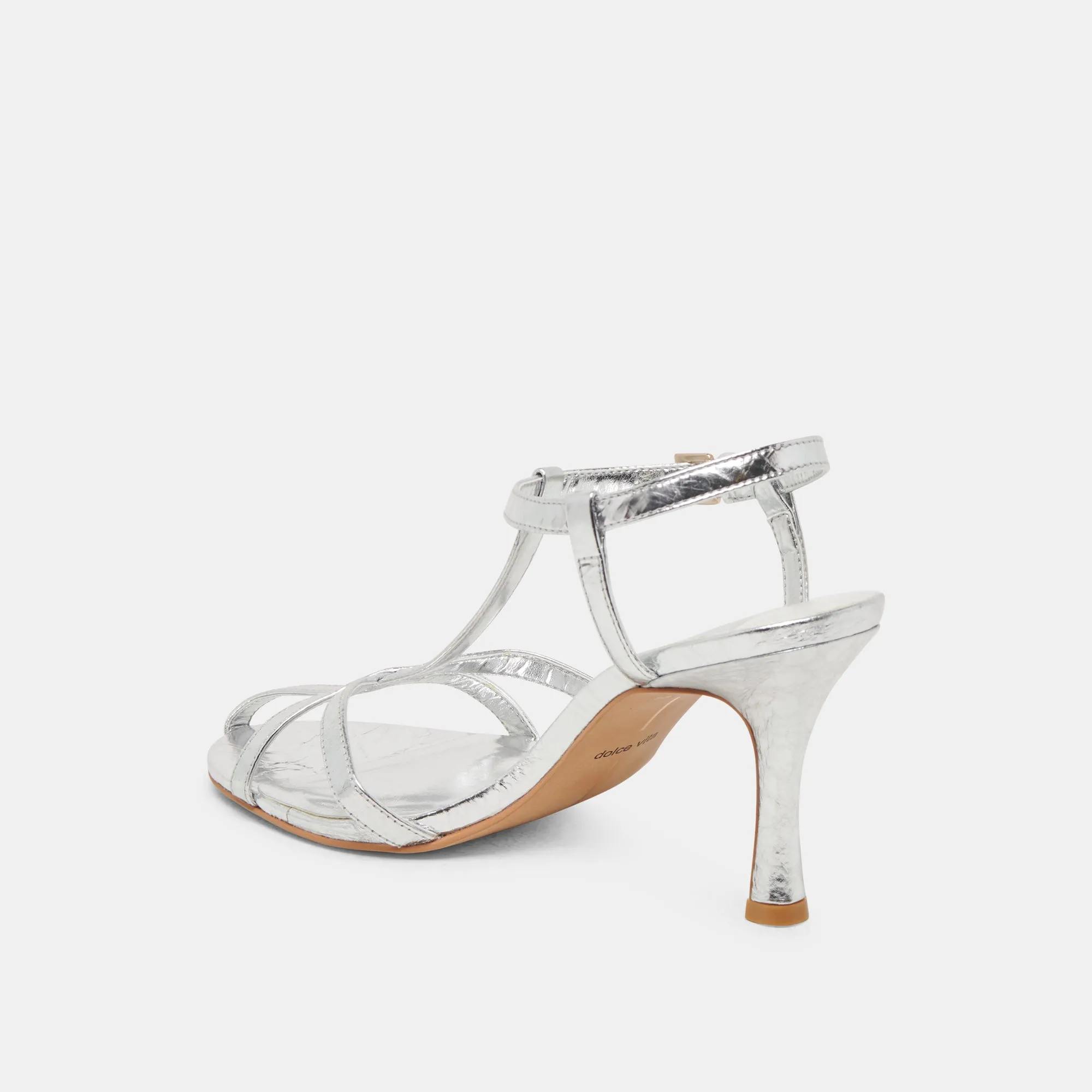 Sexy Red Heels LIANE HEELS SILVER DISTRESSED LEATHER