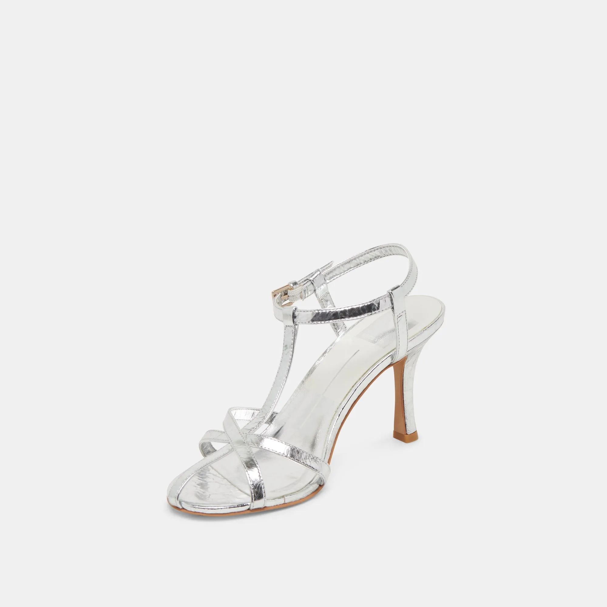 LIANE HEELS SILVER DISTRESSED LEATHER Professional Heels Teddy Heel Boots