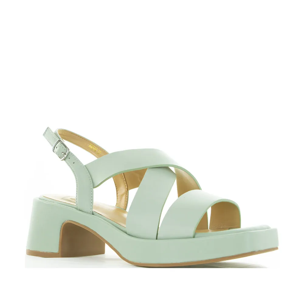 MILA RAINE JUNIOR TIFFANY BLUE Clear Heels
