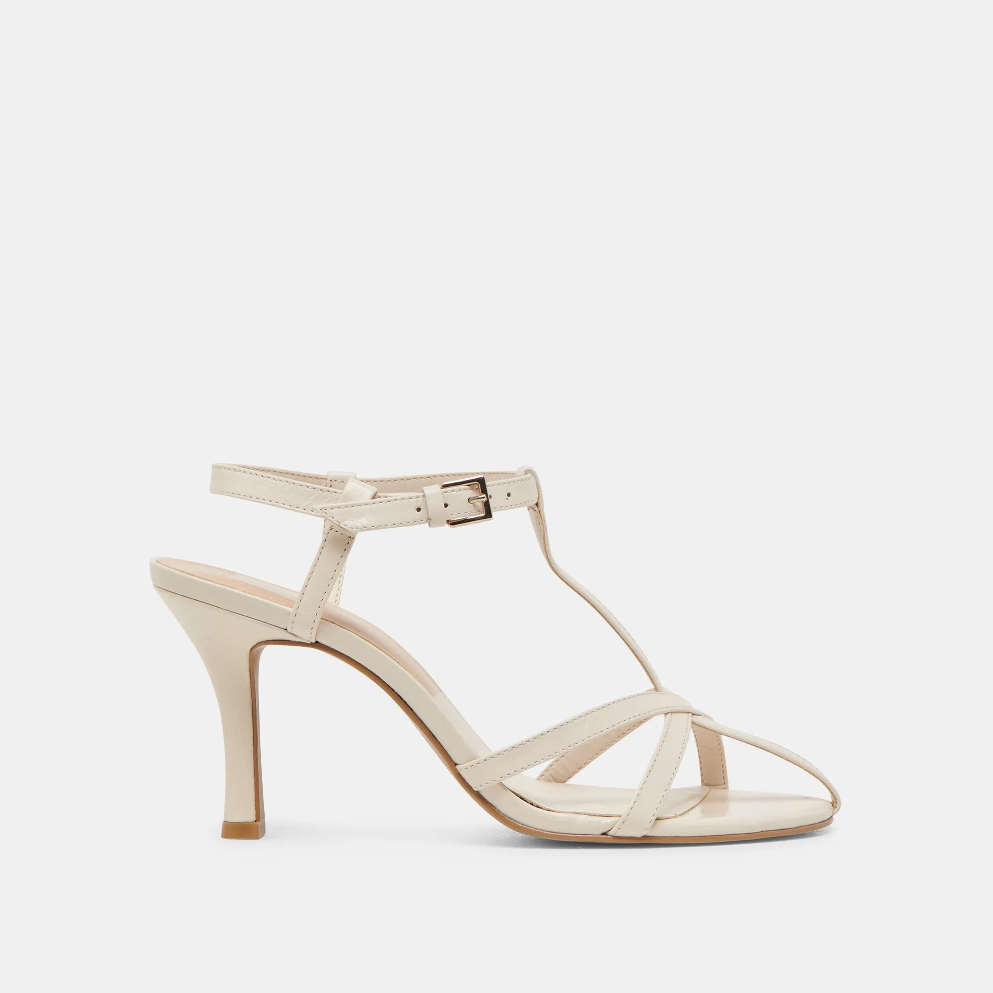 LIANE HEELS BONE CRINKLE PATENT Outdoor Wedding Heels Shock Resistant