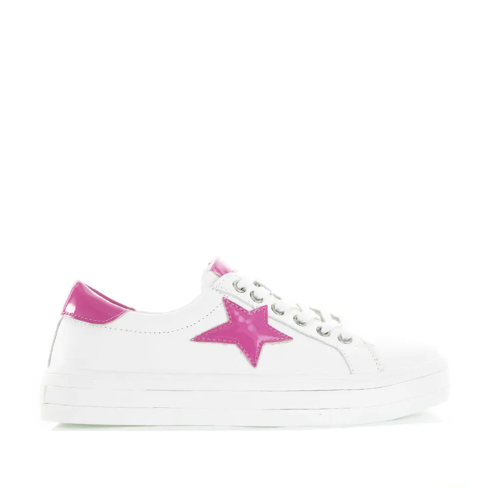 LE SANSA SAVIS WHITE PINK STAR side - zip Orange