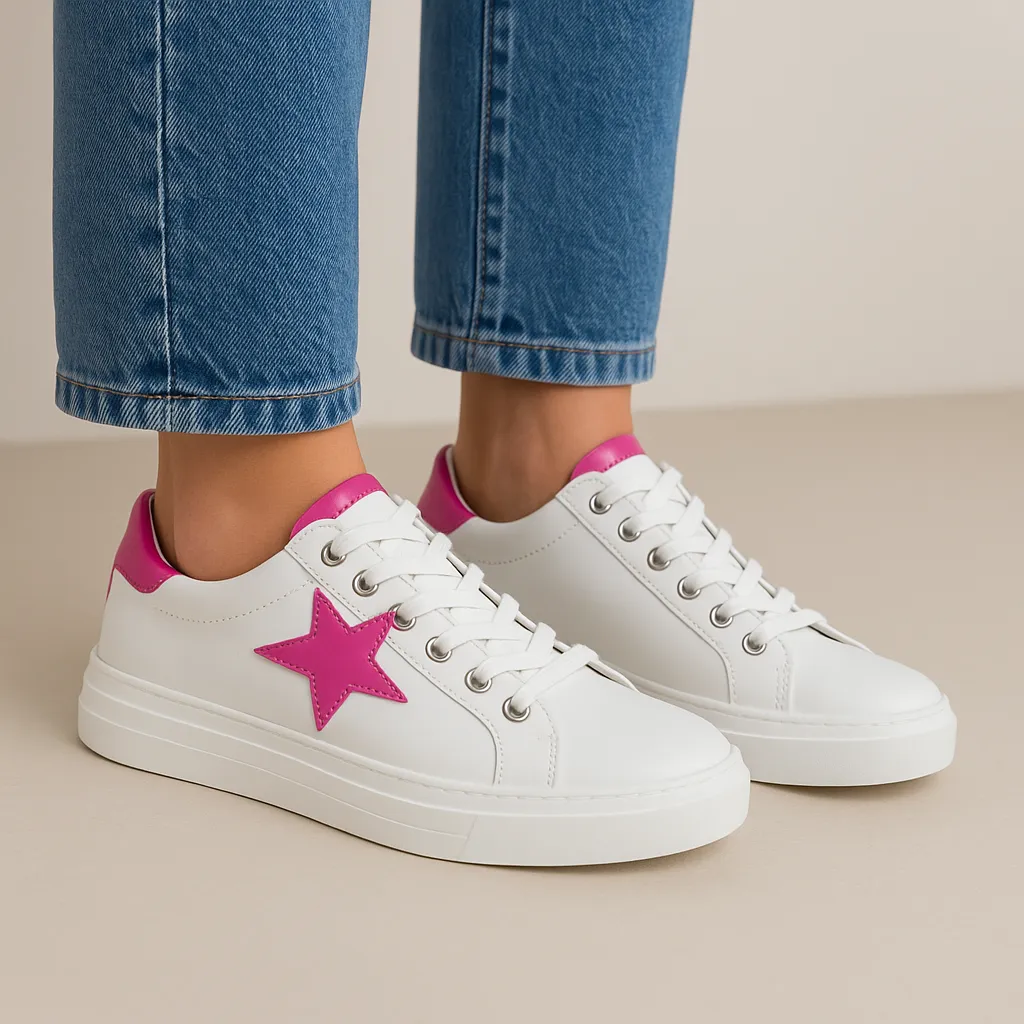 Popular LE SANSA SAVIS WHITE PINK STAR