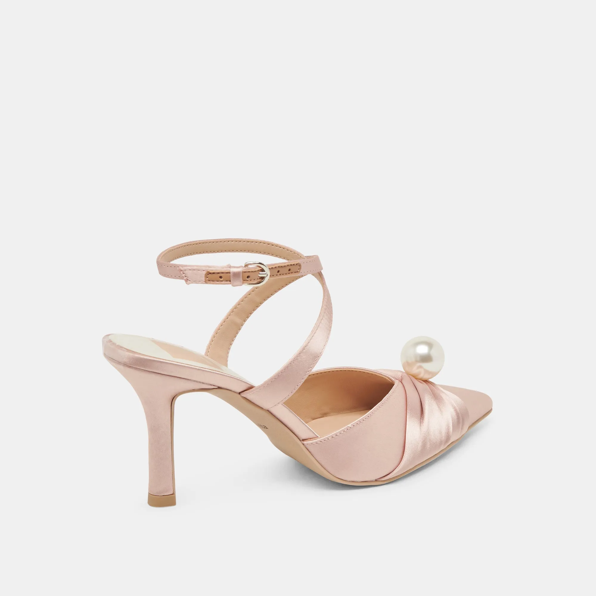 KAYSEY HEELS LT BLUSH SATIN Chic Heeled Booties Bridal Footwear with Style