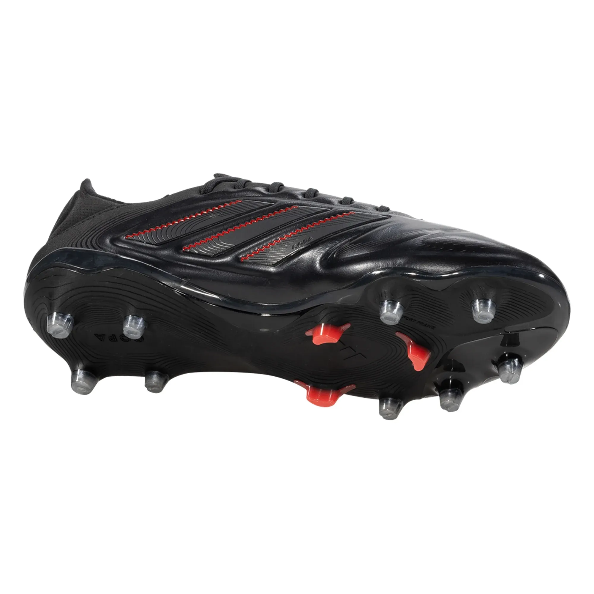 adidas Copa Pure III Elite FG Soccer Cleats (Black/Carbon/Lucid Red) Padded Fit Rubber Studs
