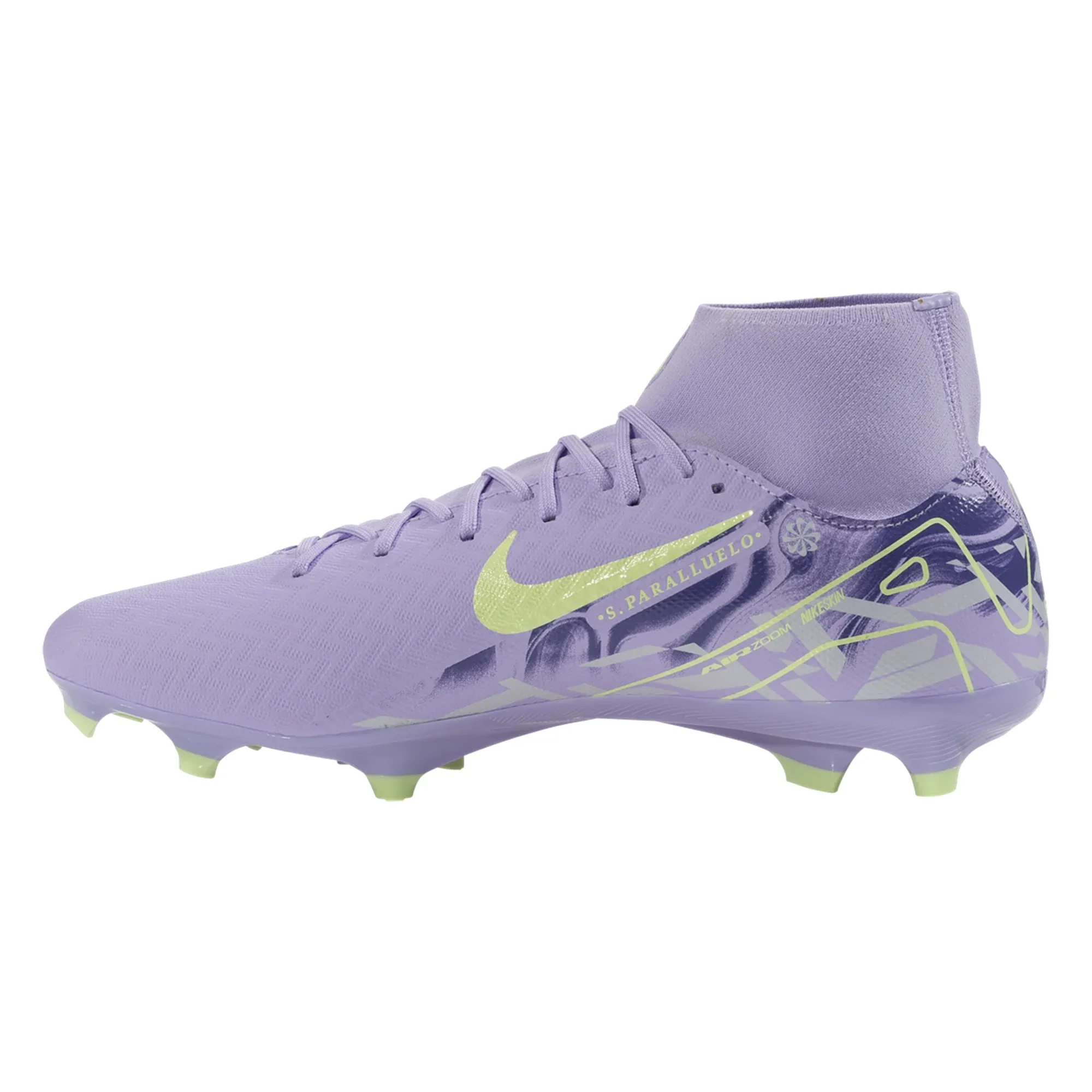 Nike United Zoom Superfly Academy FG/MG Soccer Cleats (Purple Agate/Barely Volt) Strong Build