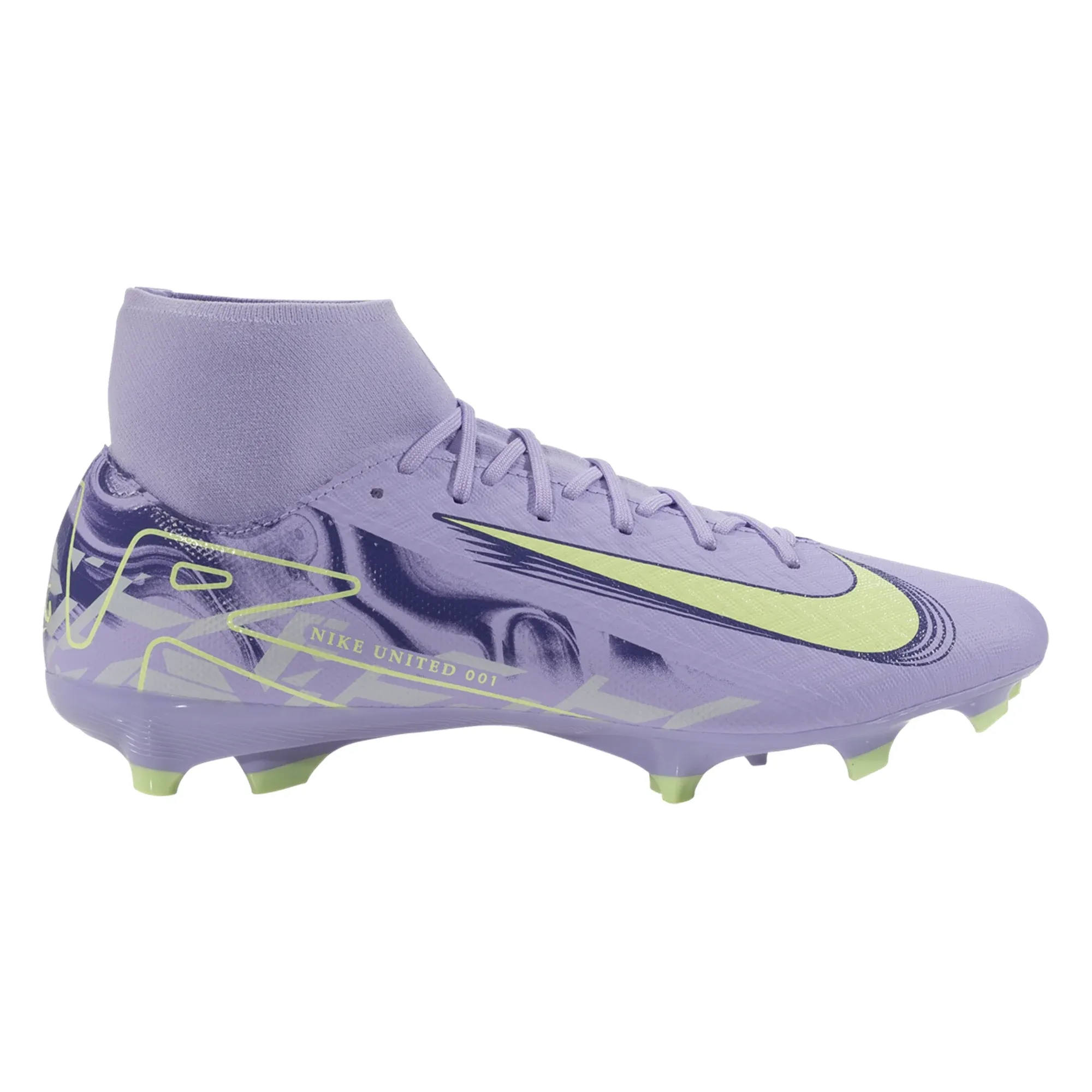 Nike United Zoom Superfly Academy FG/MG Soccer Cleats (Purple Agate/Barely Volt) Scoring Chance Game Venue