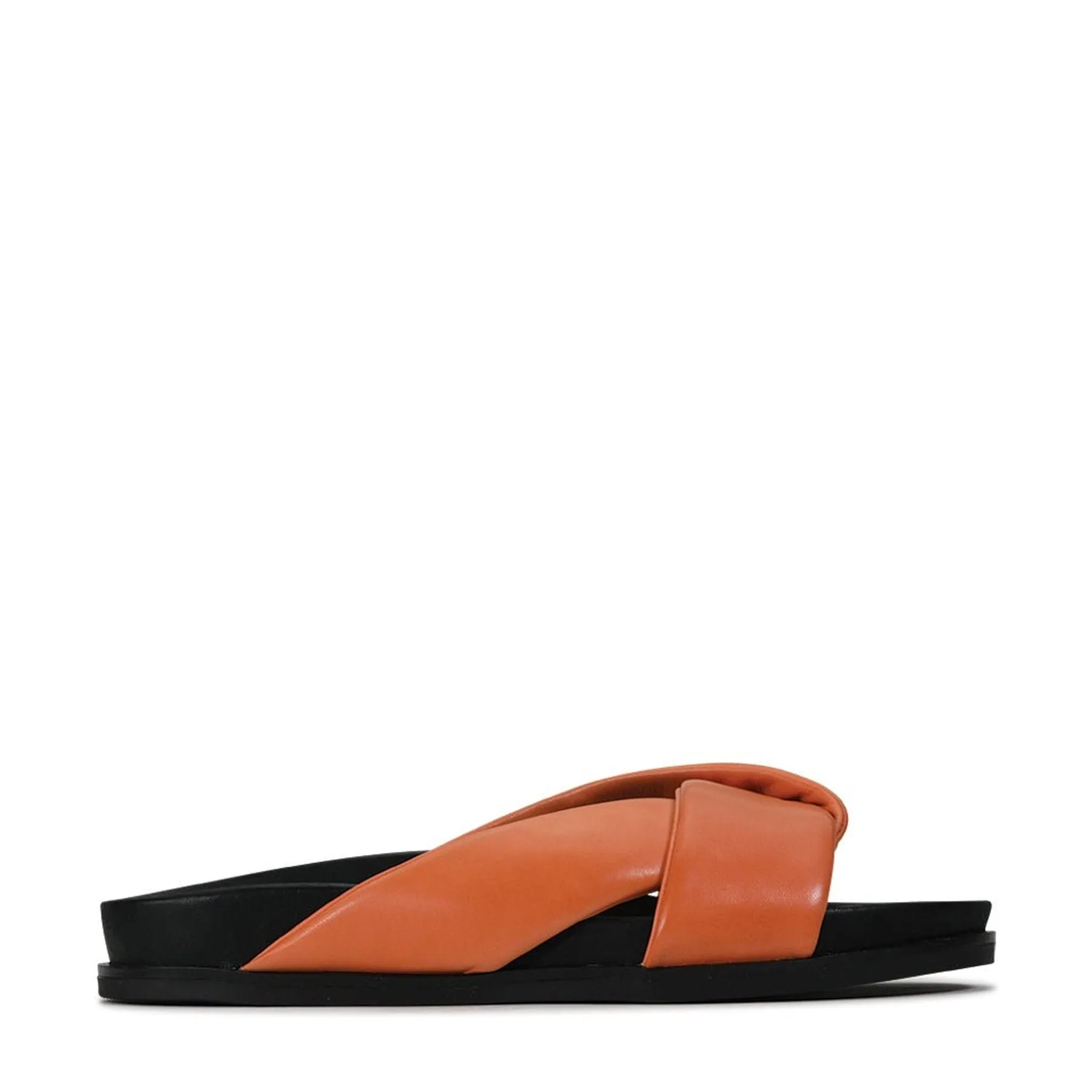Casual arch formal wearers CROSS LEATHER SLIDE SANDALS