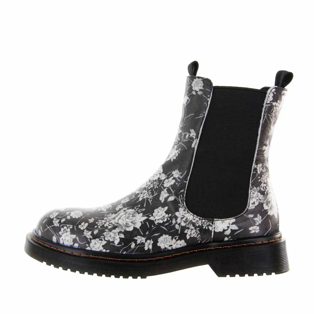 lake Wide-fit LE SANSA DINGO BLACK FLORAL