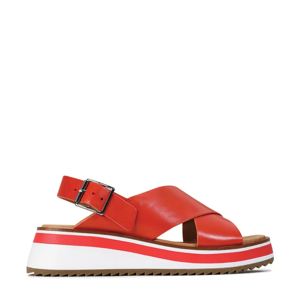 SPORTER LEATHER WEDGE SANDAL balance - maintenance - level Blue