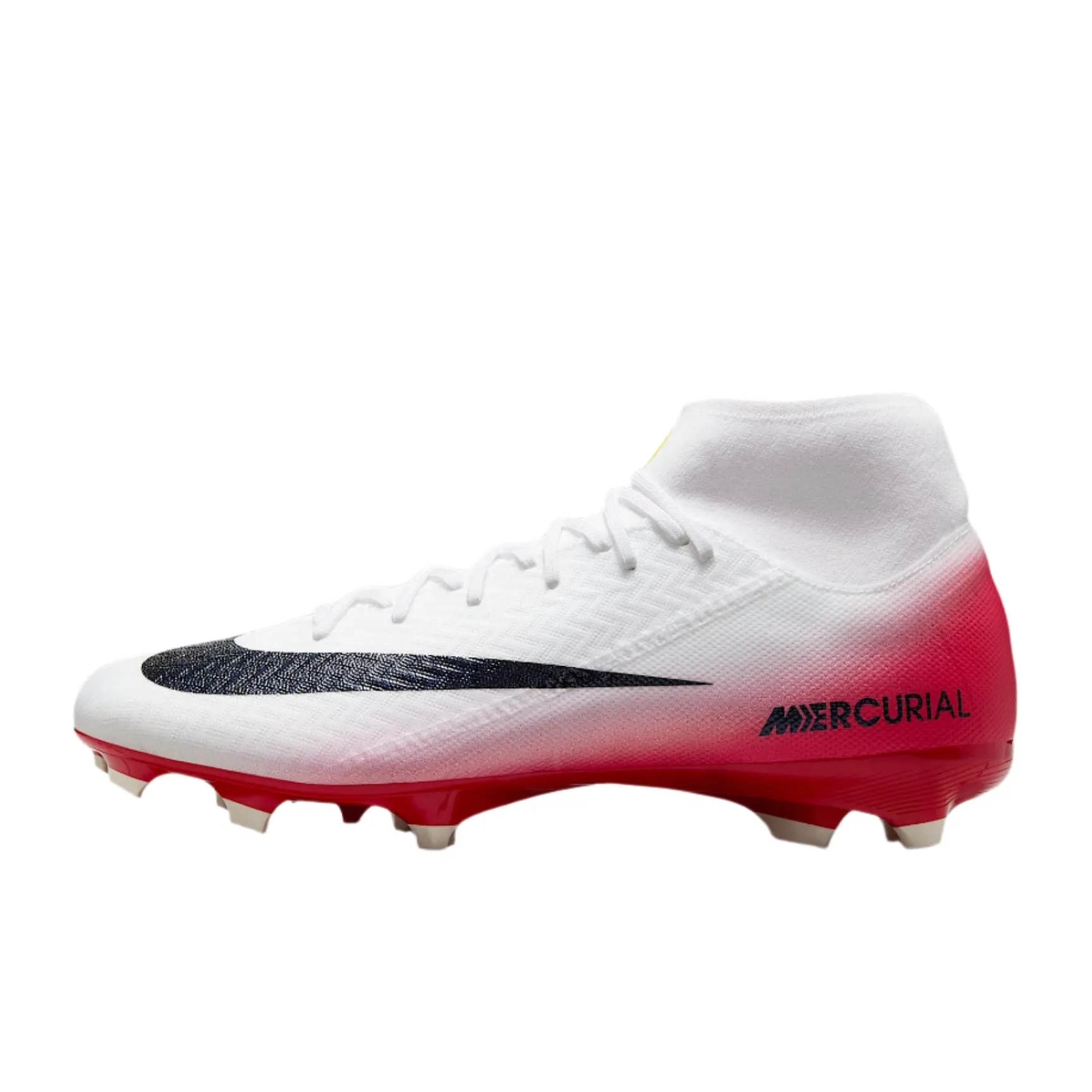 Nike Zoom Superfly 10 Academy LV8 Firm Ground/Multi Ground Soccer Cleats (University Red/Dark Obsidian) Extra Cushion Padded Ankle