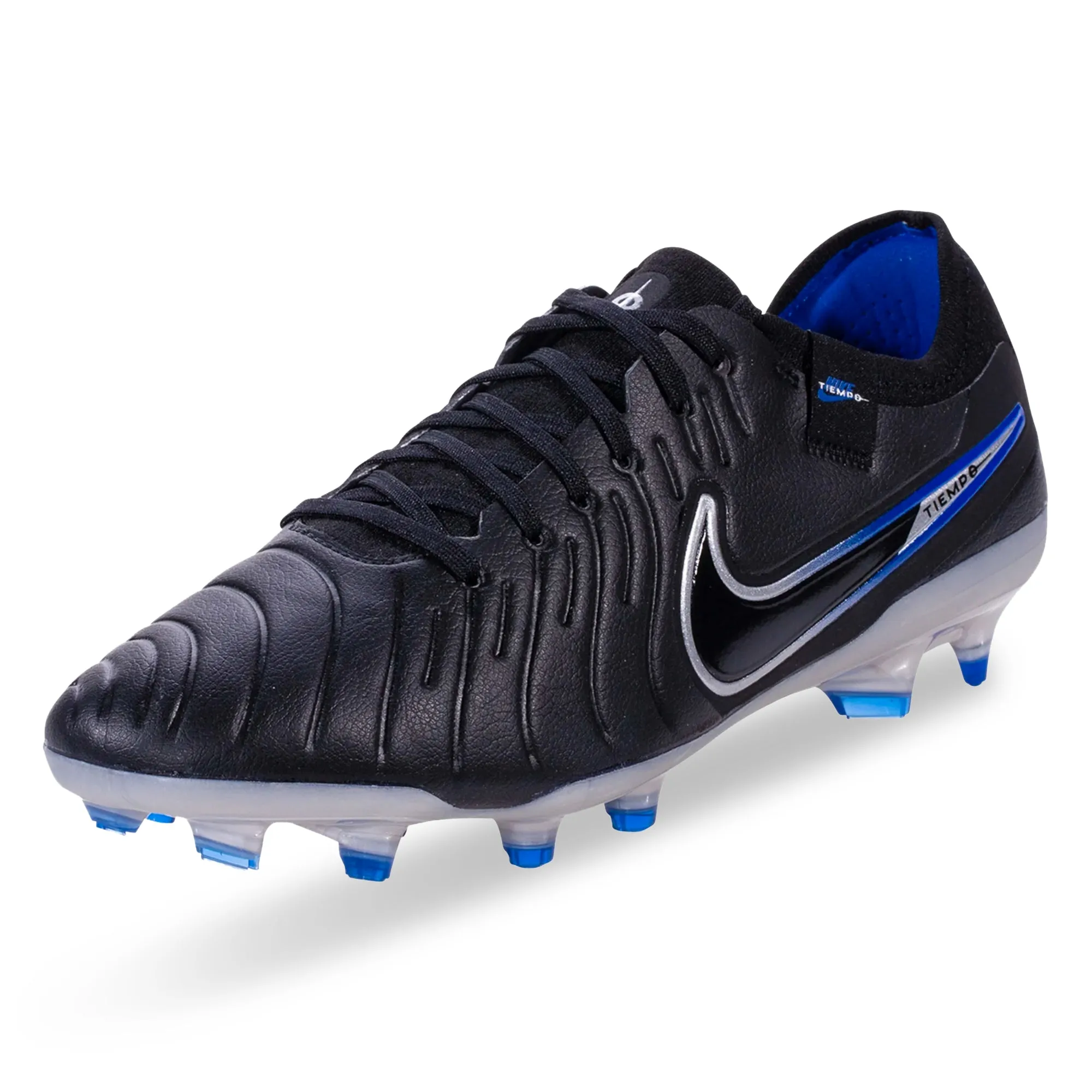 Dry Cushion Nike Legend 10 Pro Firm Ground Soccer Cleats (Black/Chrome-Hyper Royal)