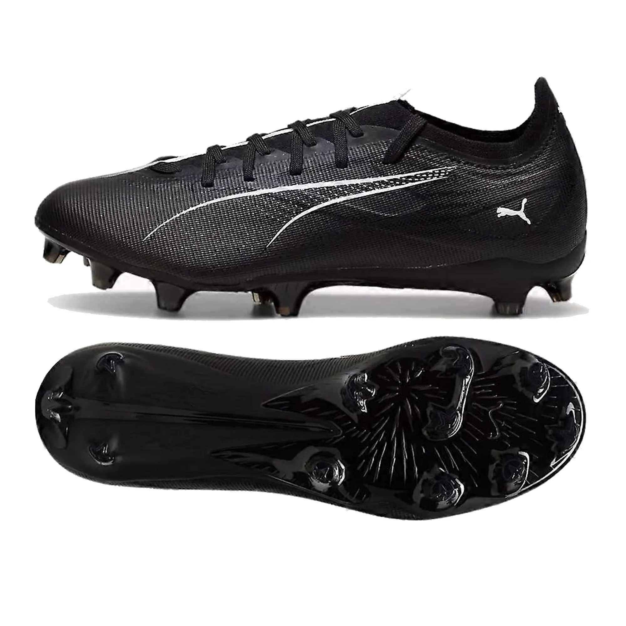 Pivot Control Puma Ultra 5 Match FG/AG Soccer Cleats (Puma Black/Puma White)