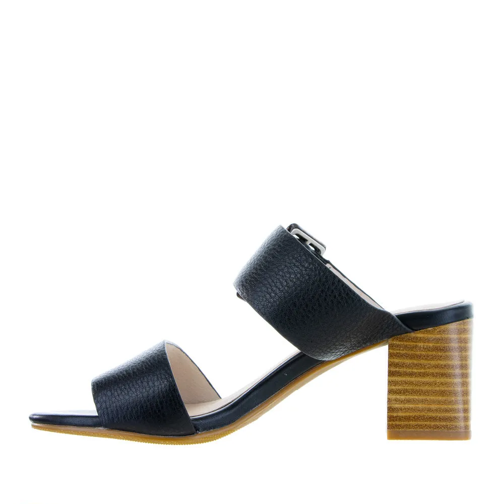 BRESLEY ASOTO BLACK Satin Pumps Wide toe box