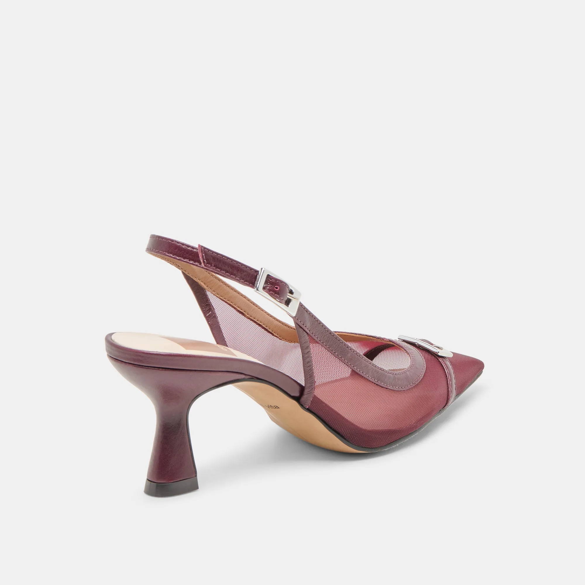 Stable LORINE HEELS BURGUNDY MESH
