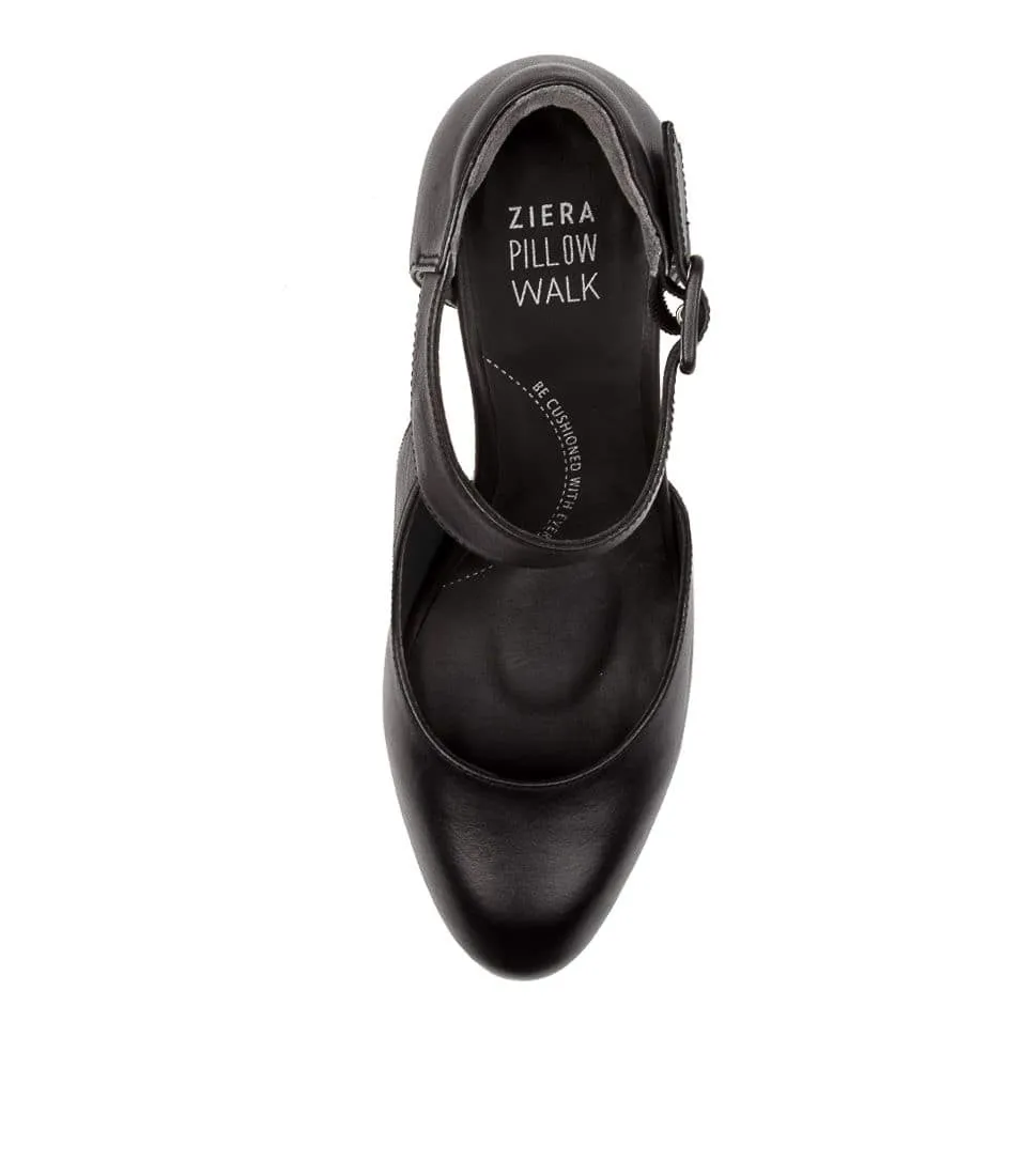 ZIERA TIMON BLACK Textured Heels