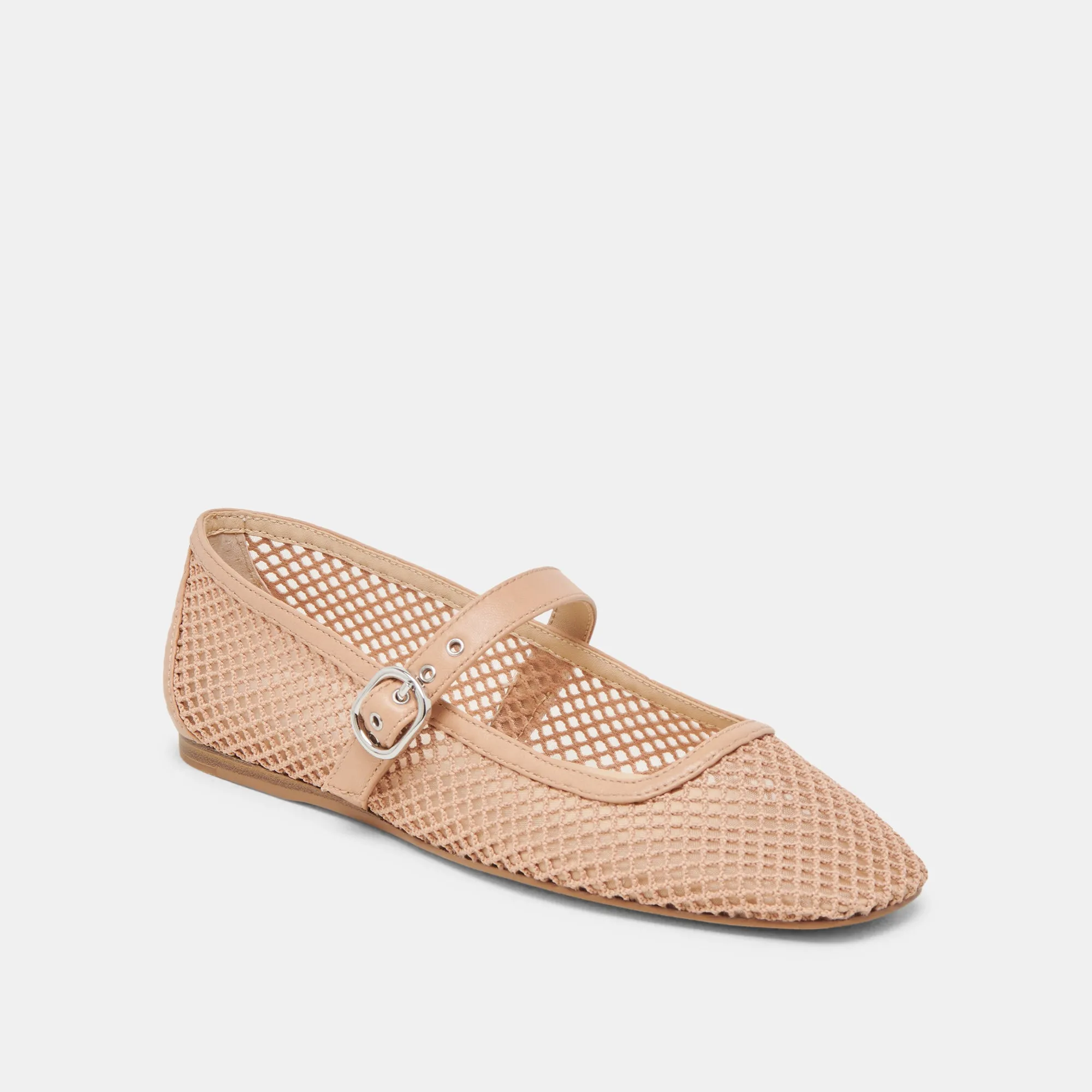 Walk Ready Shoes House Shoe RODNI MESH BALLET FLATS LIGHT TAN WOVEN MESH