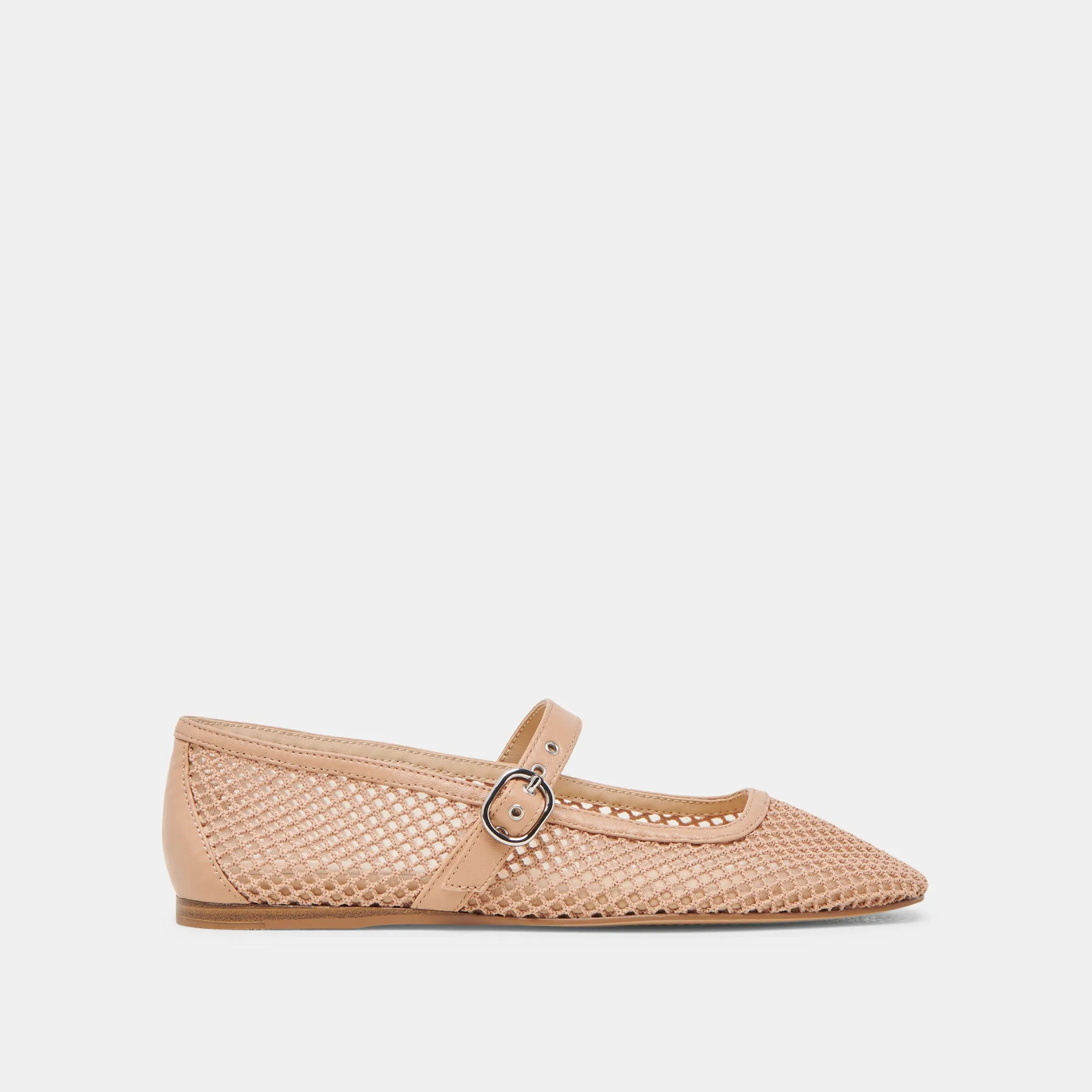 Wood Path Shell Tone RODNI MESH BALLET FLATS LIGHT TAN WOVEN MESH