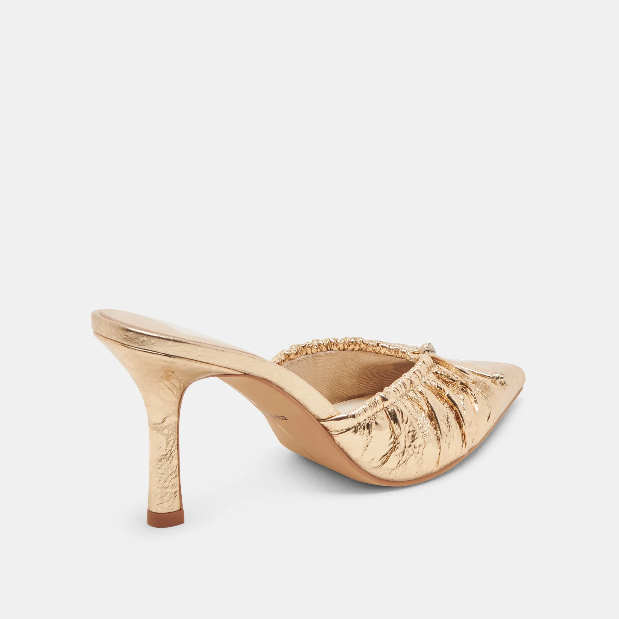 Court Grip Durable KAIRI HEELS GOLD DISTRESSED LEATHER