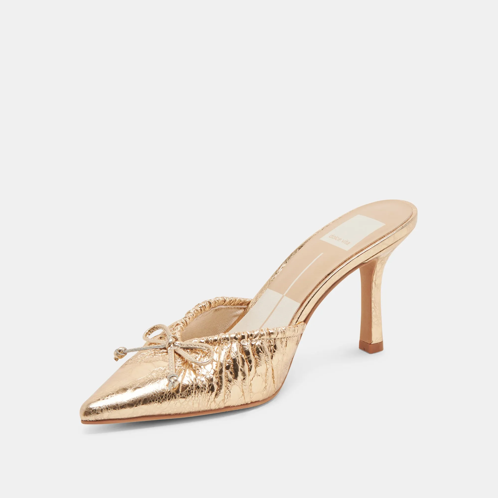 Deep Grip KAIRI HEELS GOLD DISTRESSED LEATHER