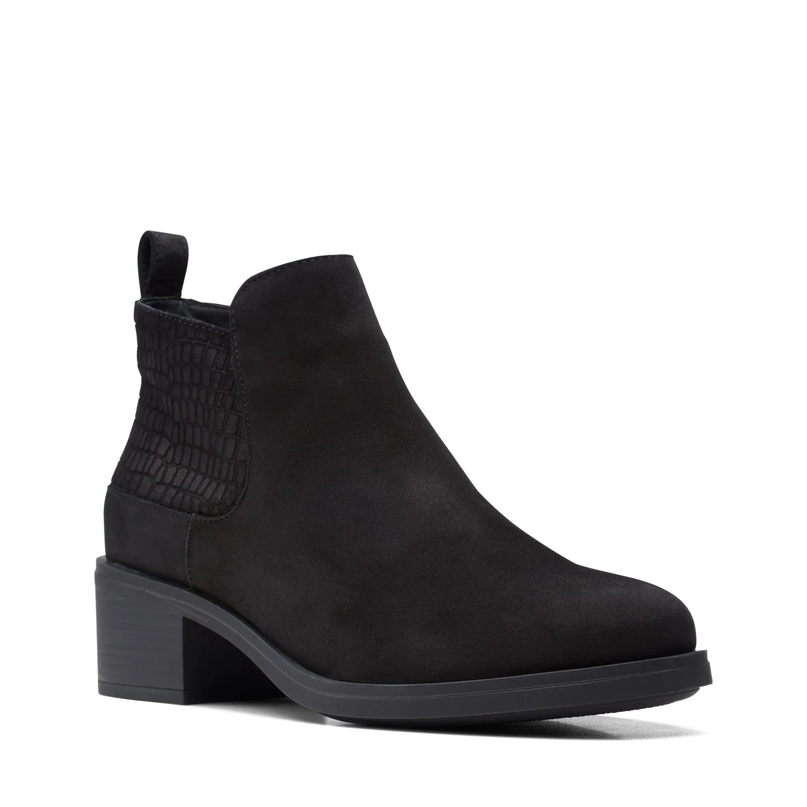 Clarks Memi Zip 26168009 Womens Black Leather Zipper Ankle & Booties Boots Lace-Up Style Fast Wear