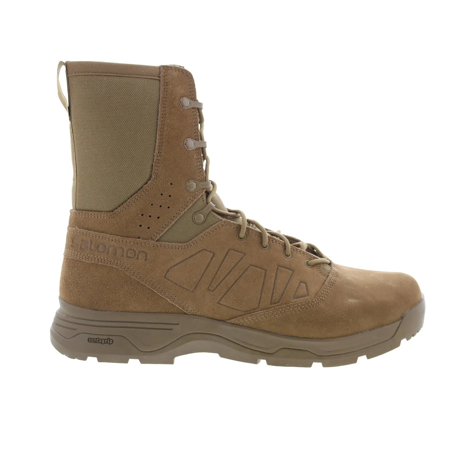 Salomon Guardian Wide 405891 Mens Brown Wide Suede Lace Up Tactical Boots Abrasion resistant Lightweight Build
