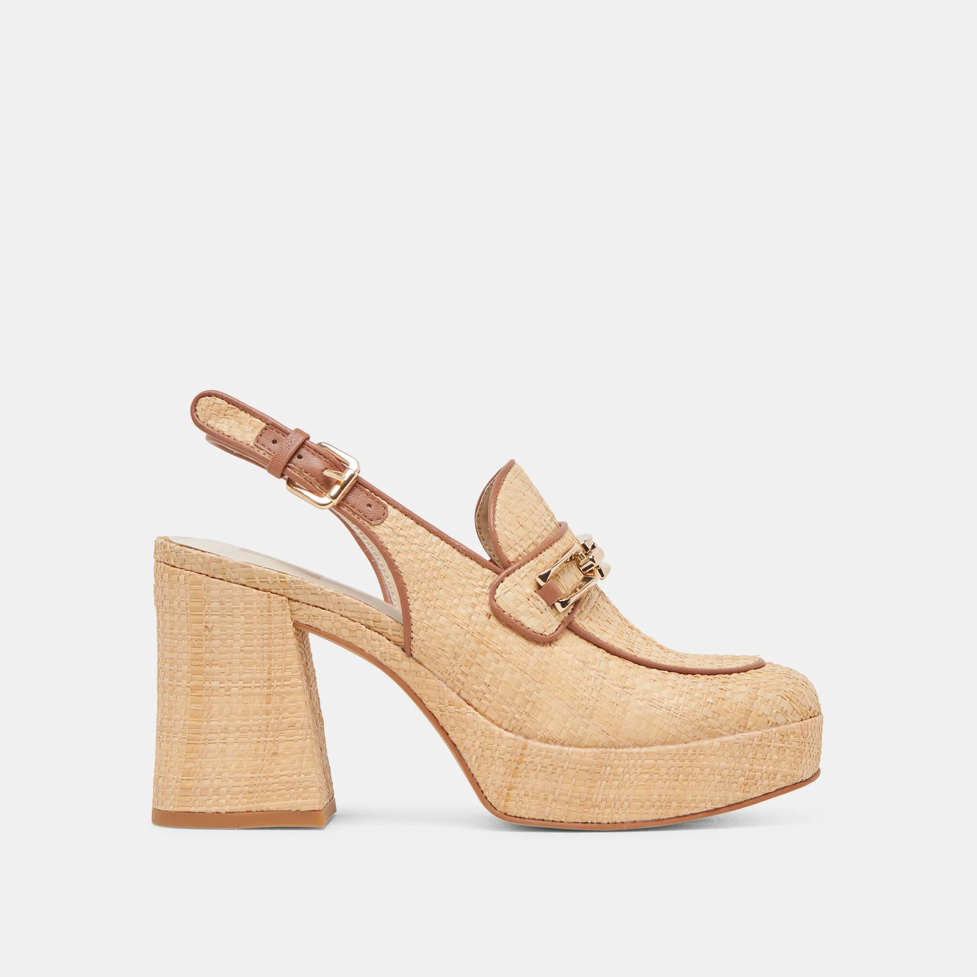 SIRUS HEELS LT NATURAL RAFFIA Platform Heels