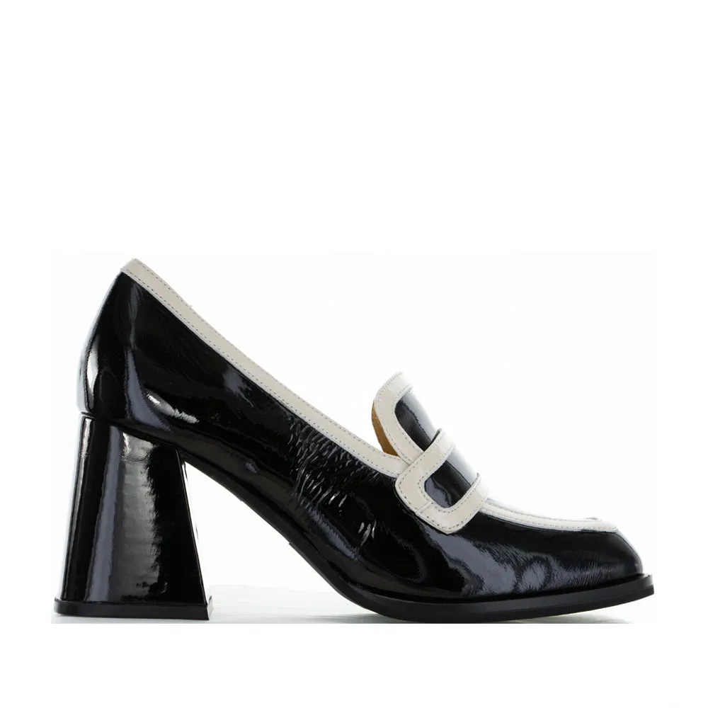 Open Toe Heels Comfortable Day Pumps TAMARA LONDON BERGEN BLACK MULTI