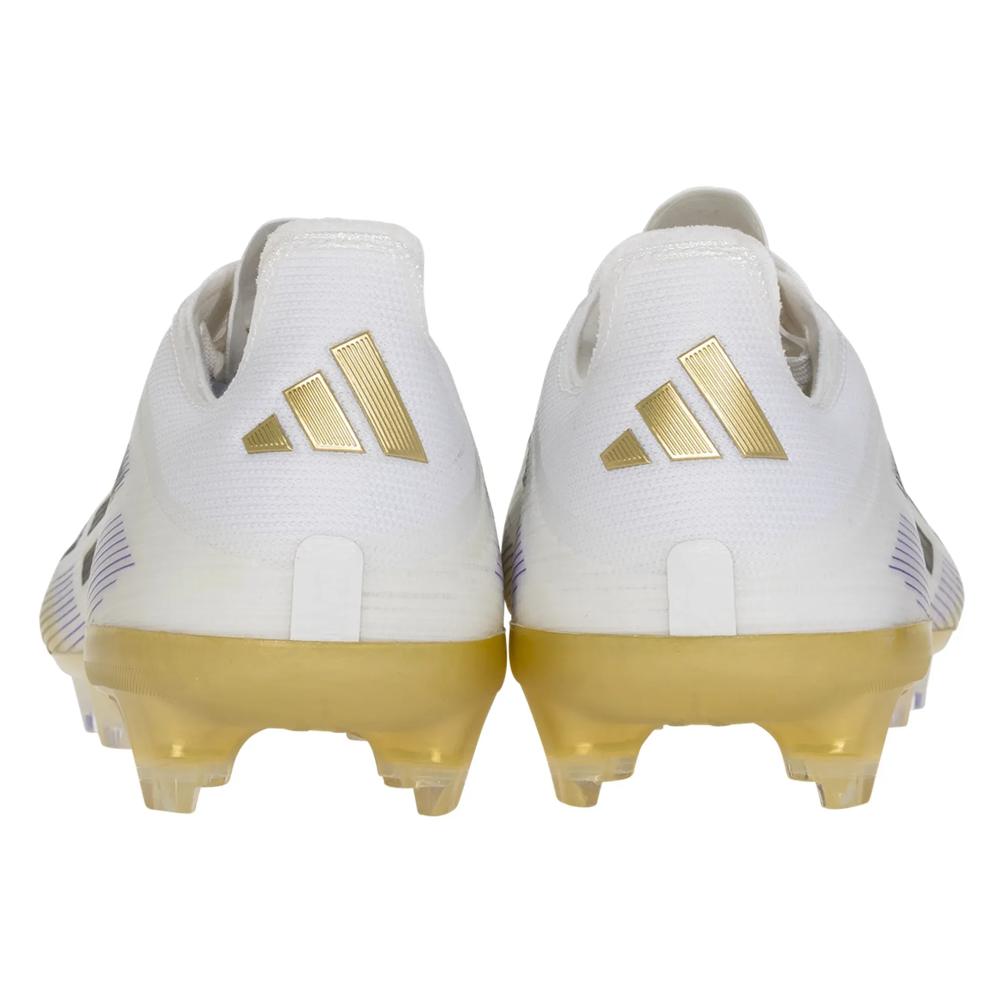 adidas F50 Pro Firm Ground Soccer Cleats (White/Black/Gold Metallic) Stability control