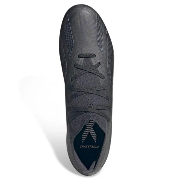 Toe Fit Push Strength adidas X Crazyfast.2 Firm Ground Soccer Cleats (Core Black/Core Black)