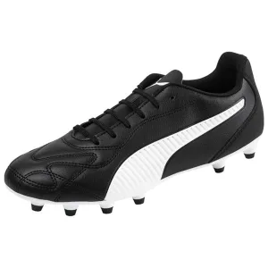 Tapered Fit Zone Focus Puma Monarch II FG/AG Soccer Cleats (Puma Black/White)