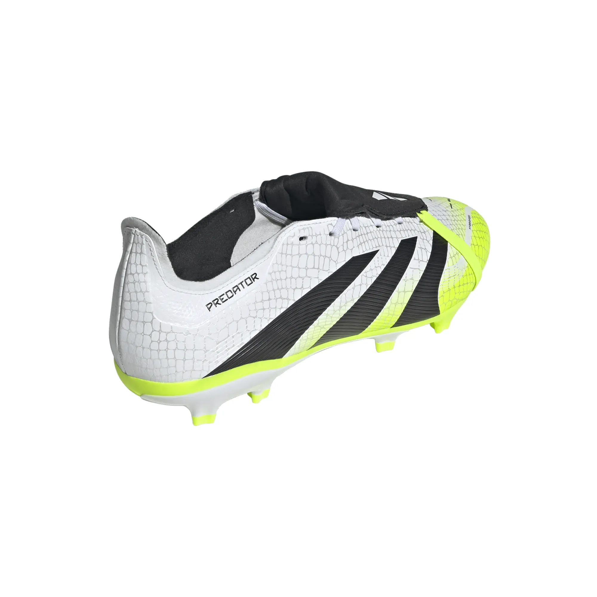 adidas Predator League FT FG/MG Soccer Cleats (White/Lucid Lemon) Kick Motion