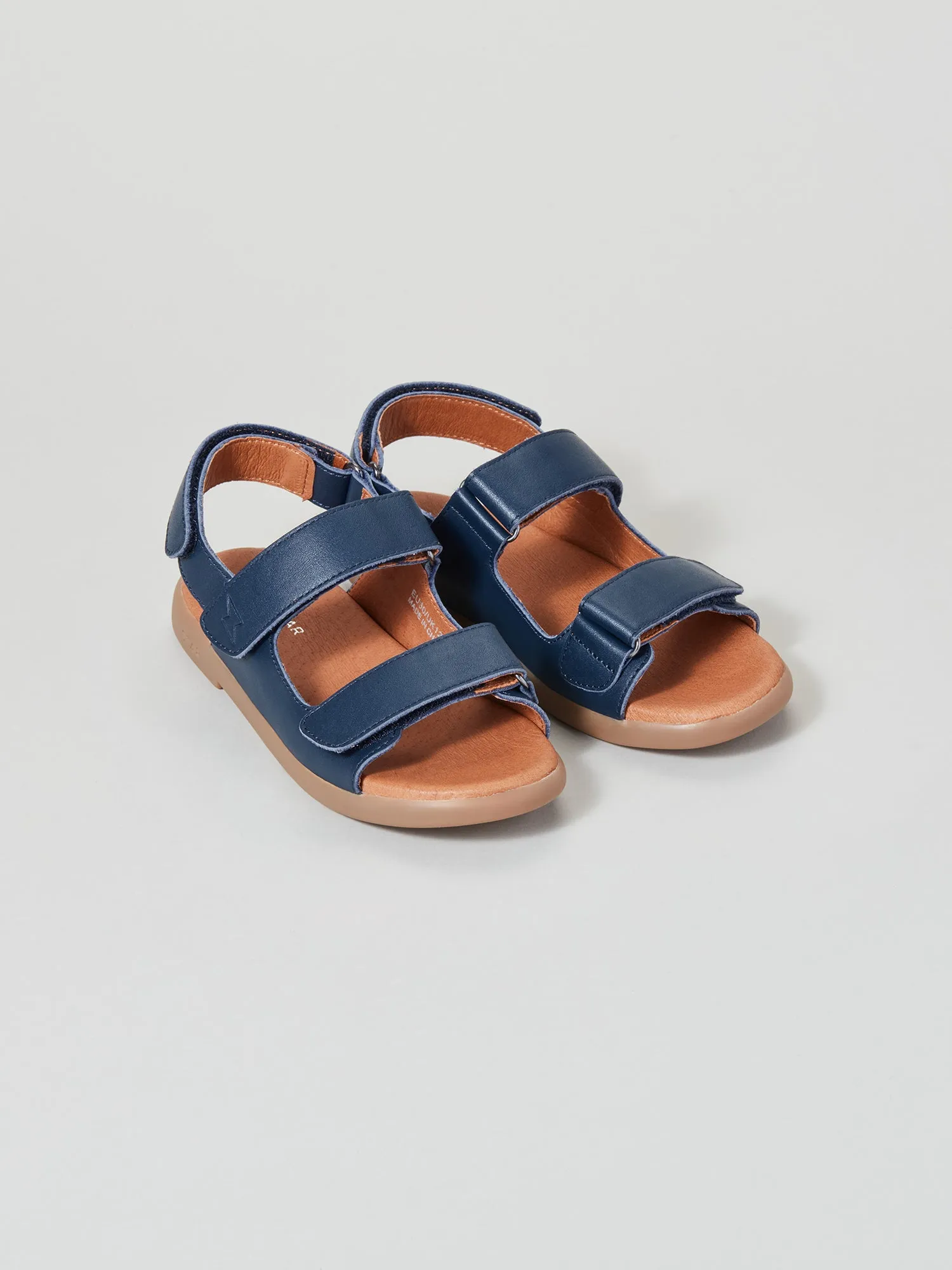 All-Around Use Rain Light Solar Junior Strap Sandal Navy