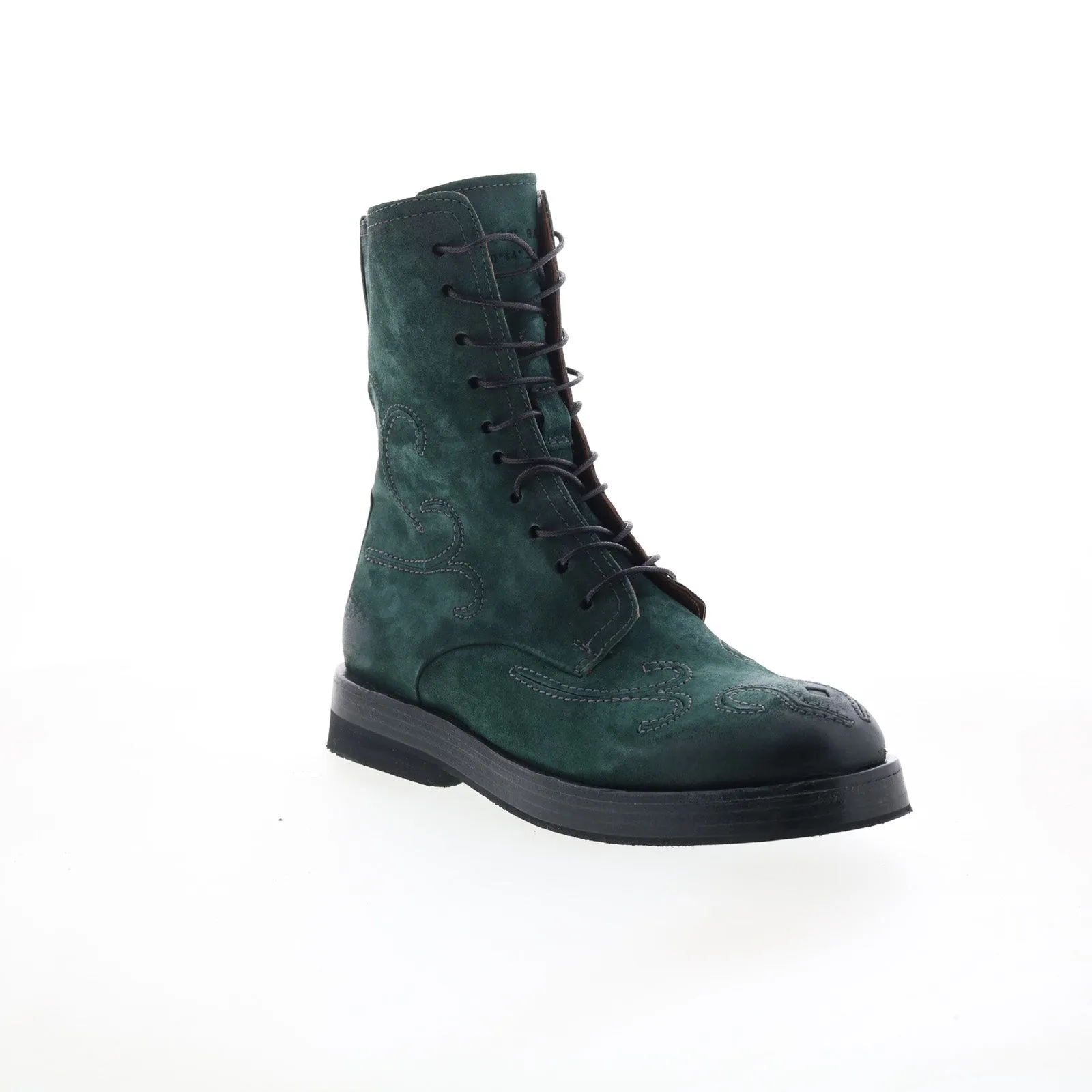 A.S. 98 Tatton Womens Green Leather Zipper Casual Dress Boots Comfortable Upper Sturdy Construction
