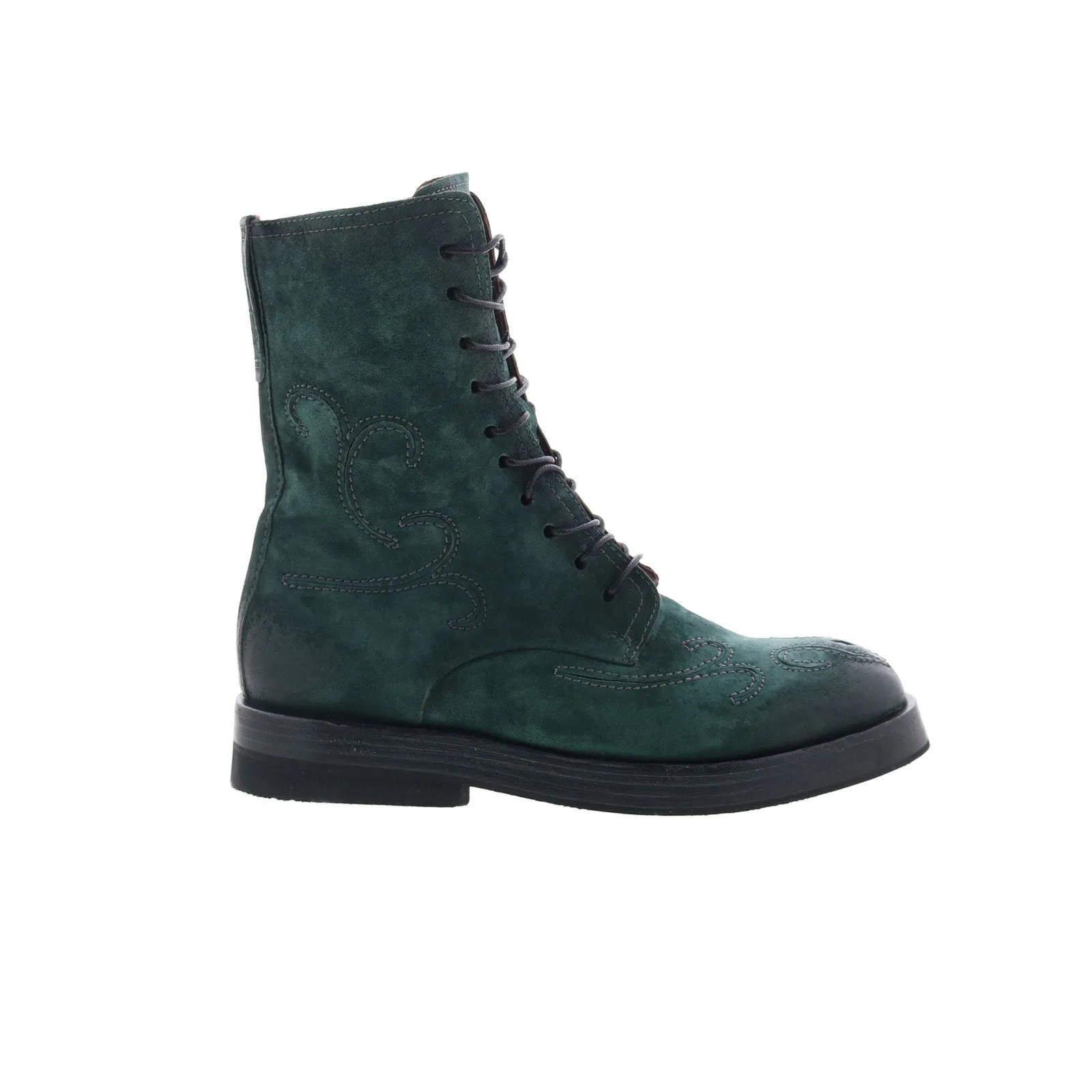 A.S. 98 Tatton Womens Green Leather Zipper Casual Dress Boots Supportive Design