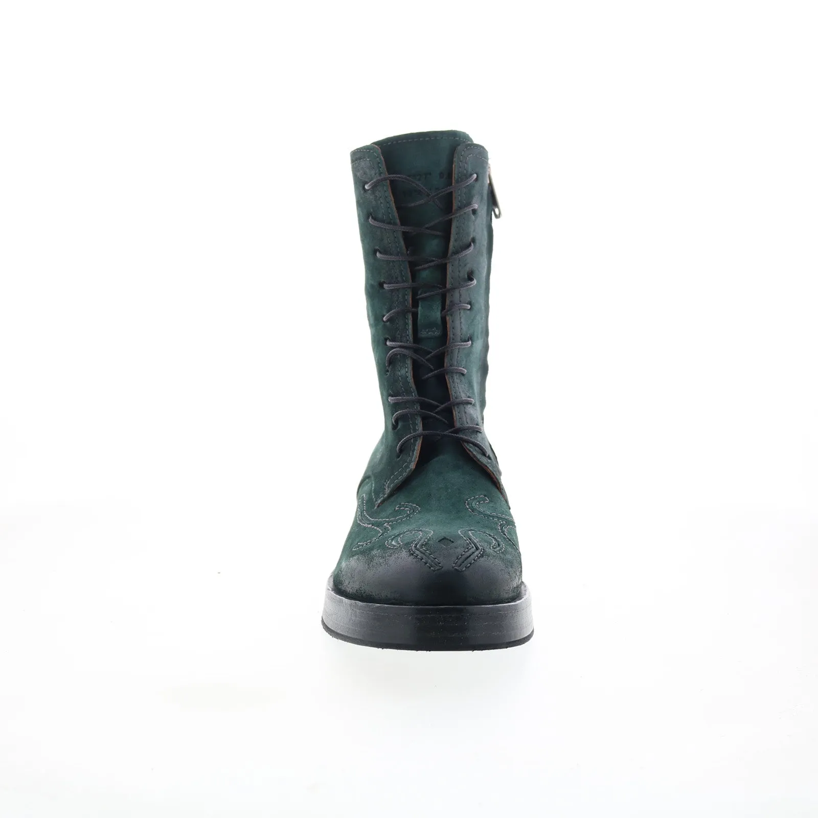 A.S. 98 Tatton Womens Green Leather Zipper Casual Dress Boots Winter Comfort Outdoor Look