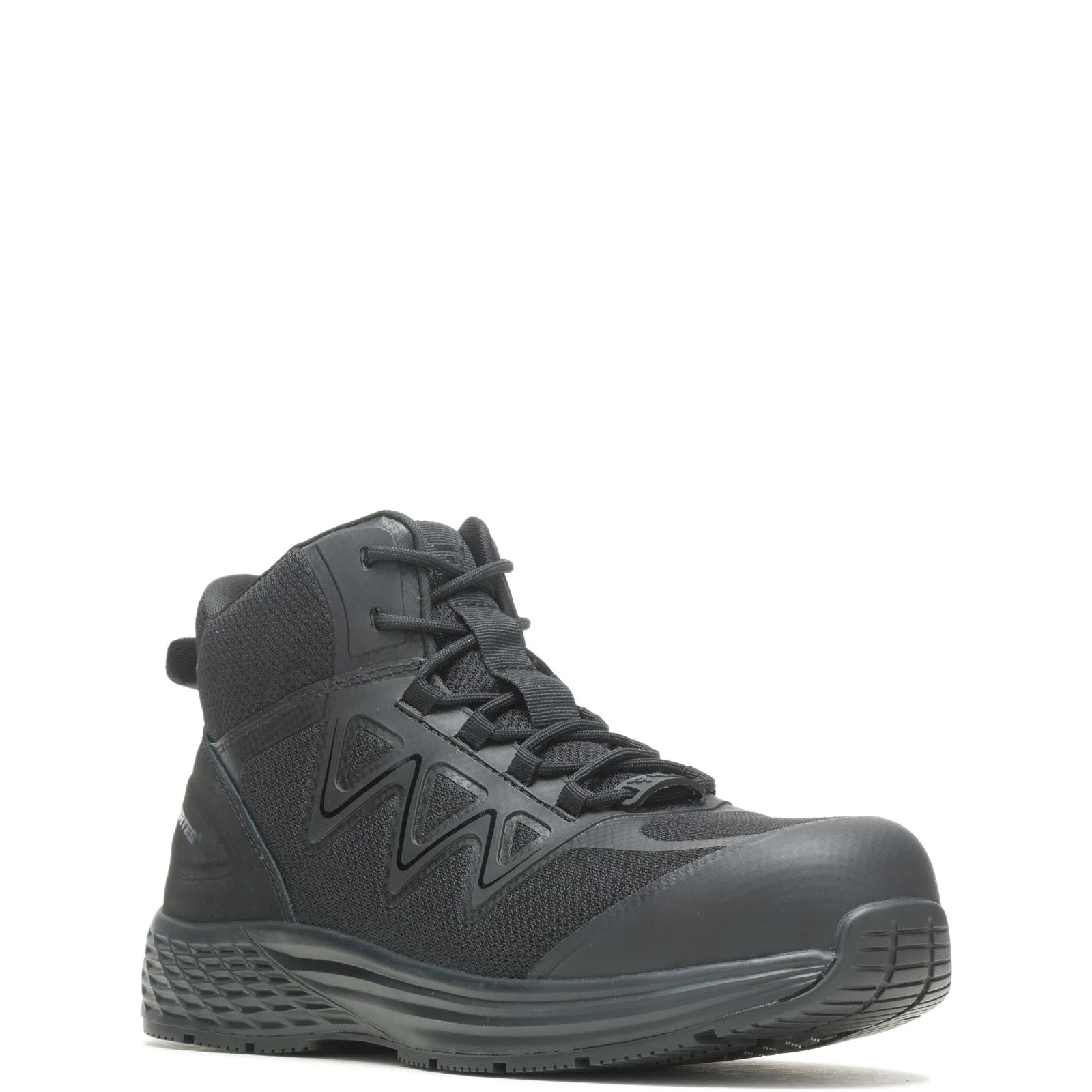 Crisp Finish Bates Rush Mid Work Composite Toe E09103 Mens Black Canvas Tactical Boots