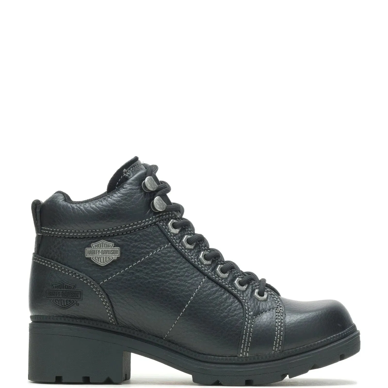Harley-Davidson Tyler Chukka Lace To Toe D84280 Womens Black Motorcycle Boots Modern Design