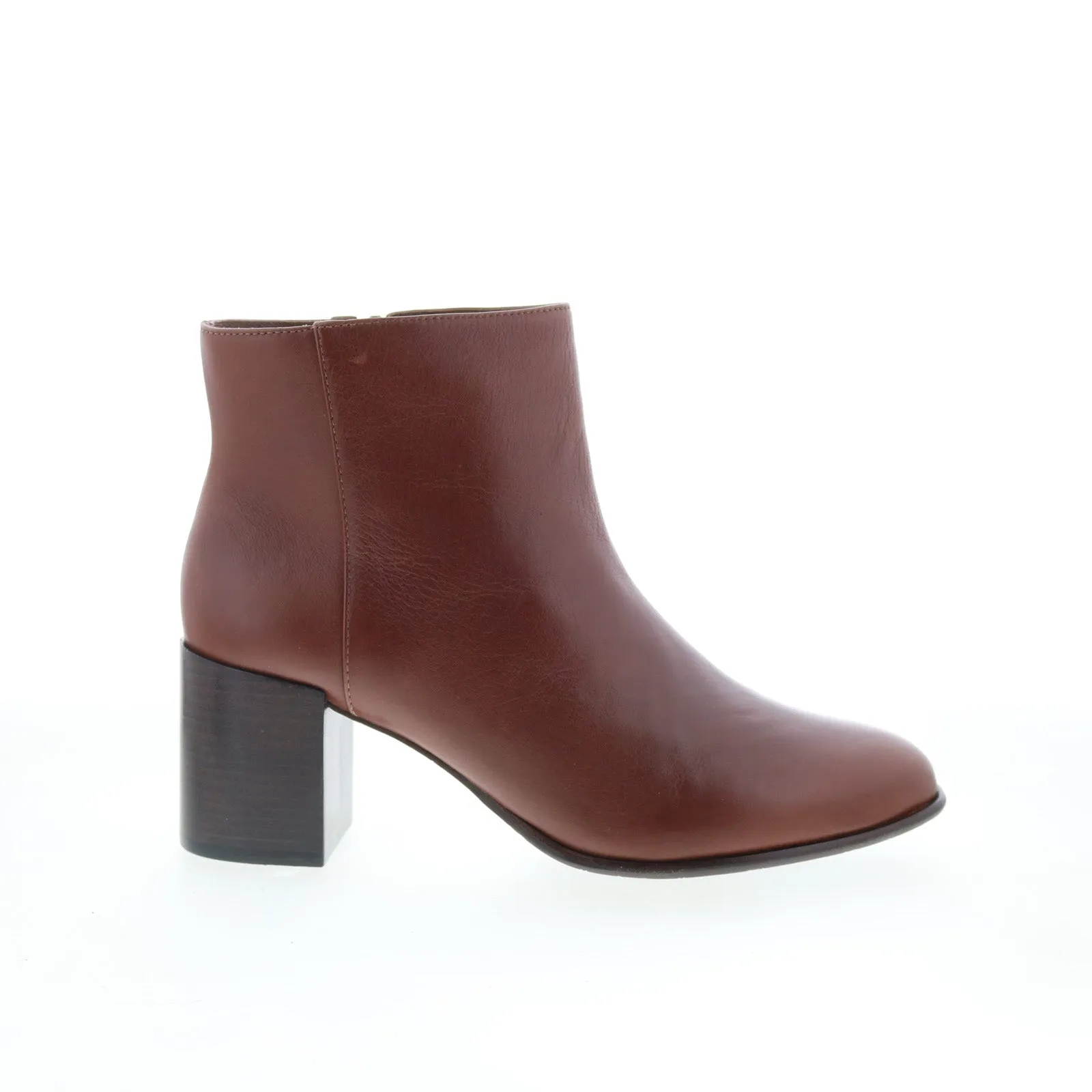 Premium Performance Heavy Grip Johnston & Murphy 78-51762 Womens Brown Leather Zipper Ankle & Booties Boots