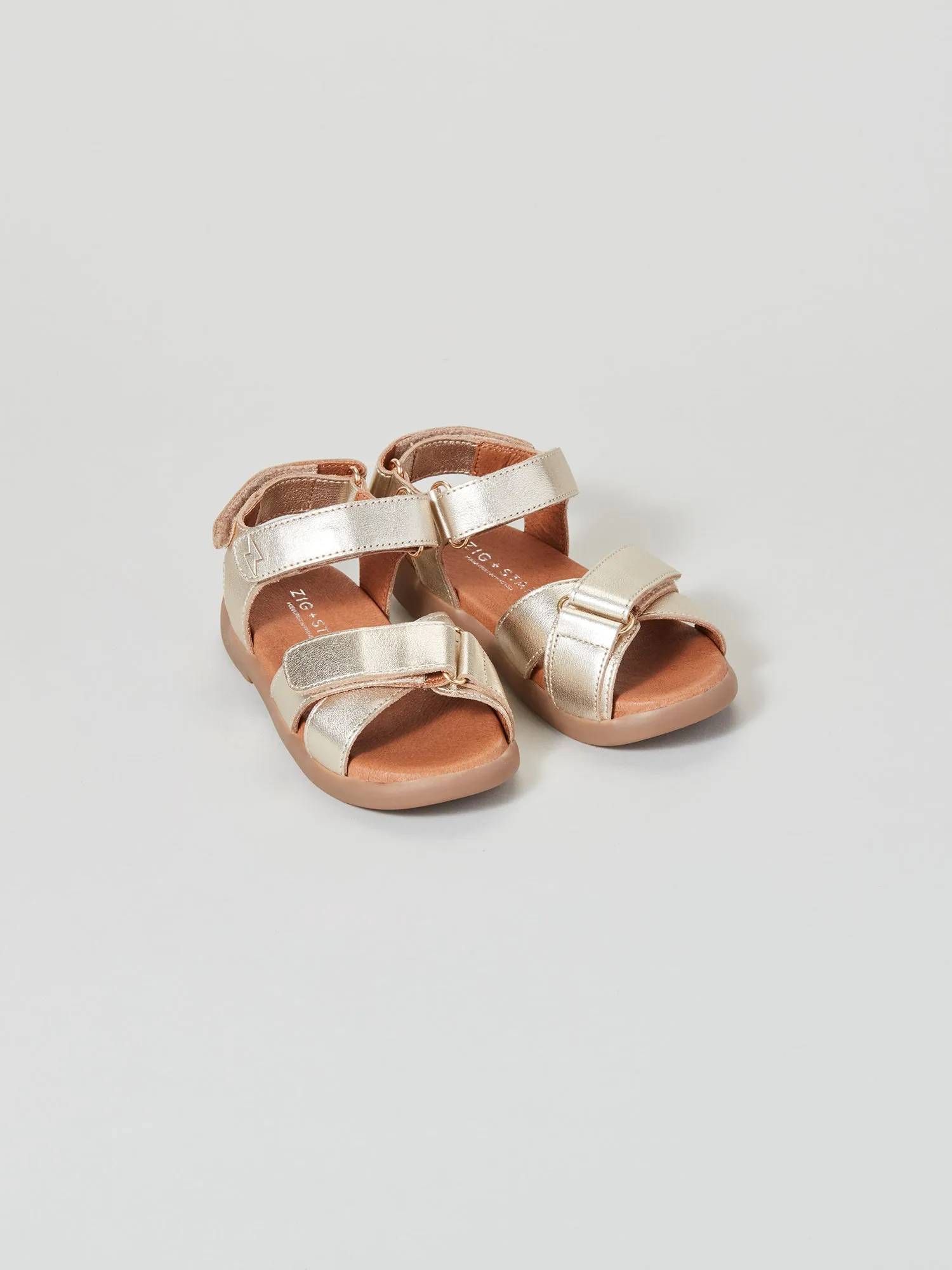 Rae Infant Cross-Strap Sandal Gold Dust Stone Glow