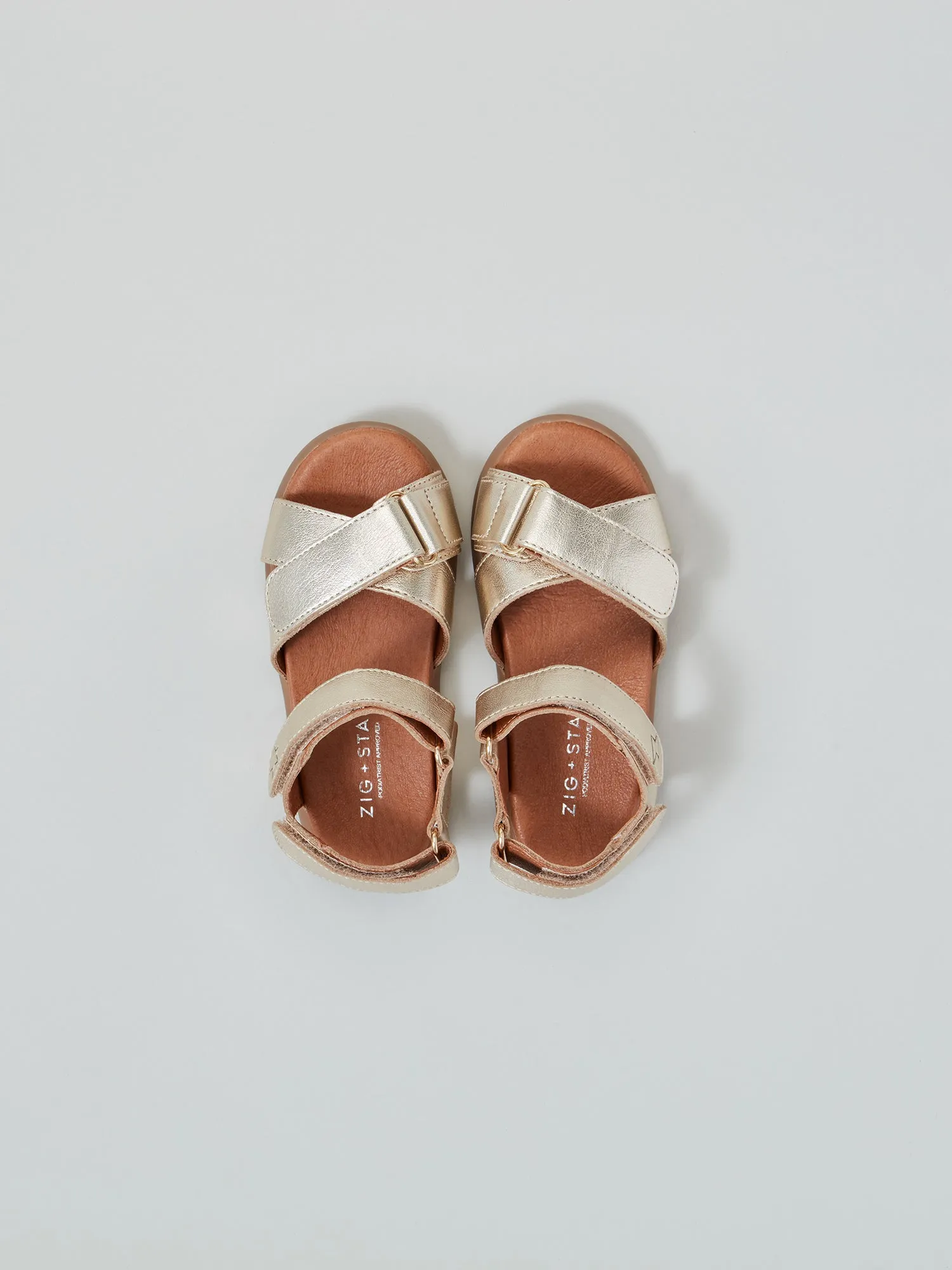 Full Range Rae Infant Cross-Strap Sandal Gold Dust