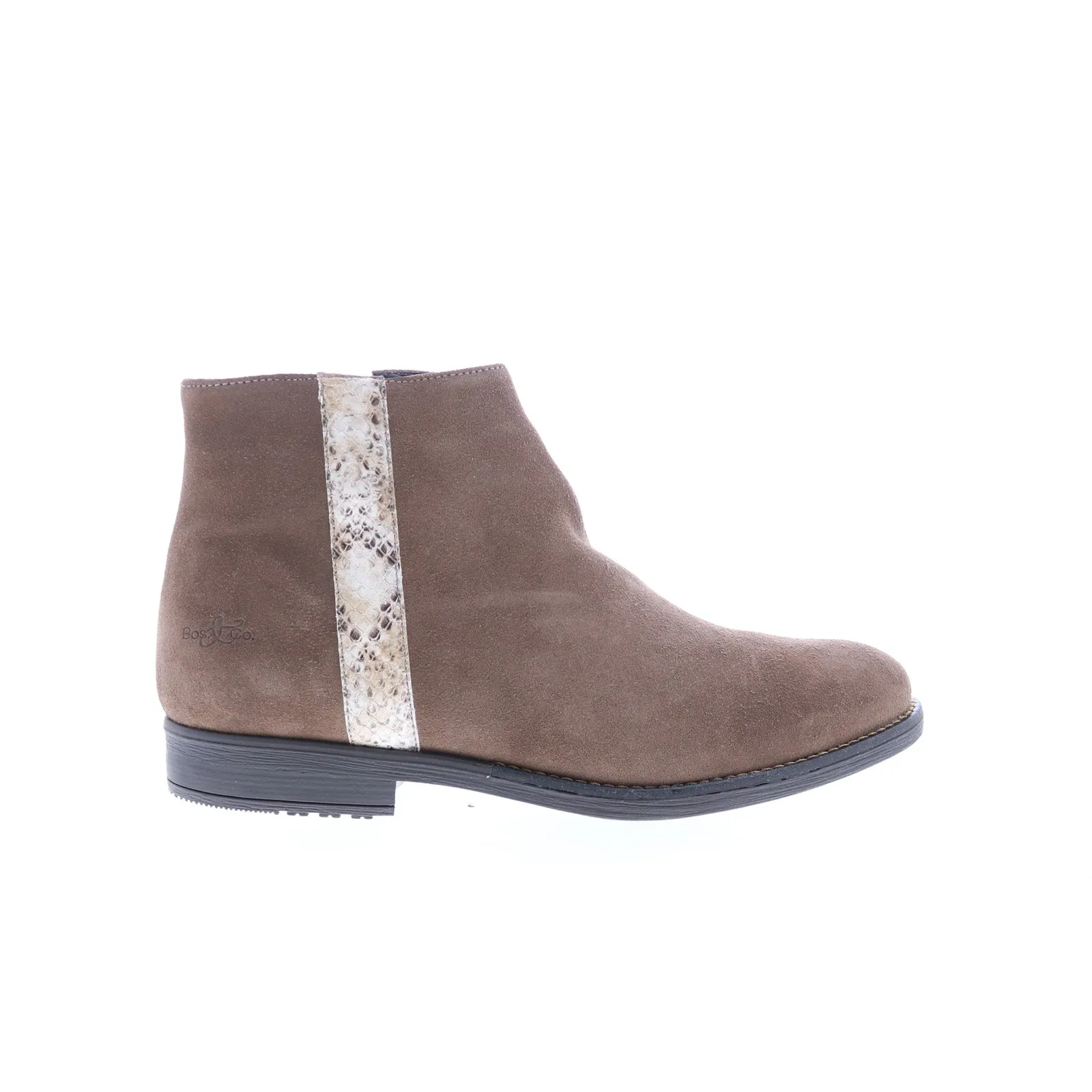 Bos. & Co. Rule Womens Brown Suede Zipper Ankle & Booties Boots Snow protection