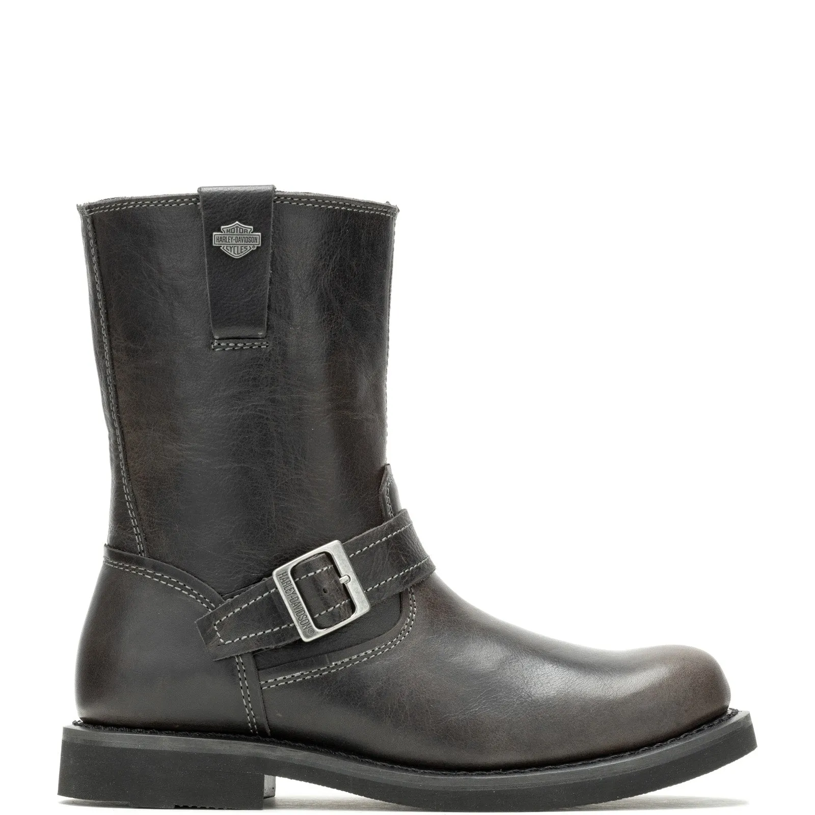Harley-Davidson Dallam 8" Engineer D93849 Mens Gray Leather Motorcycle Boots Winter Essential