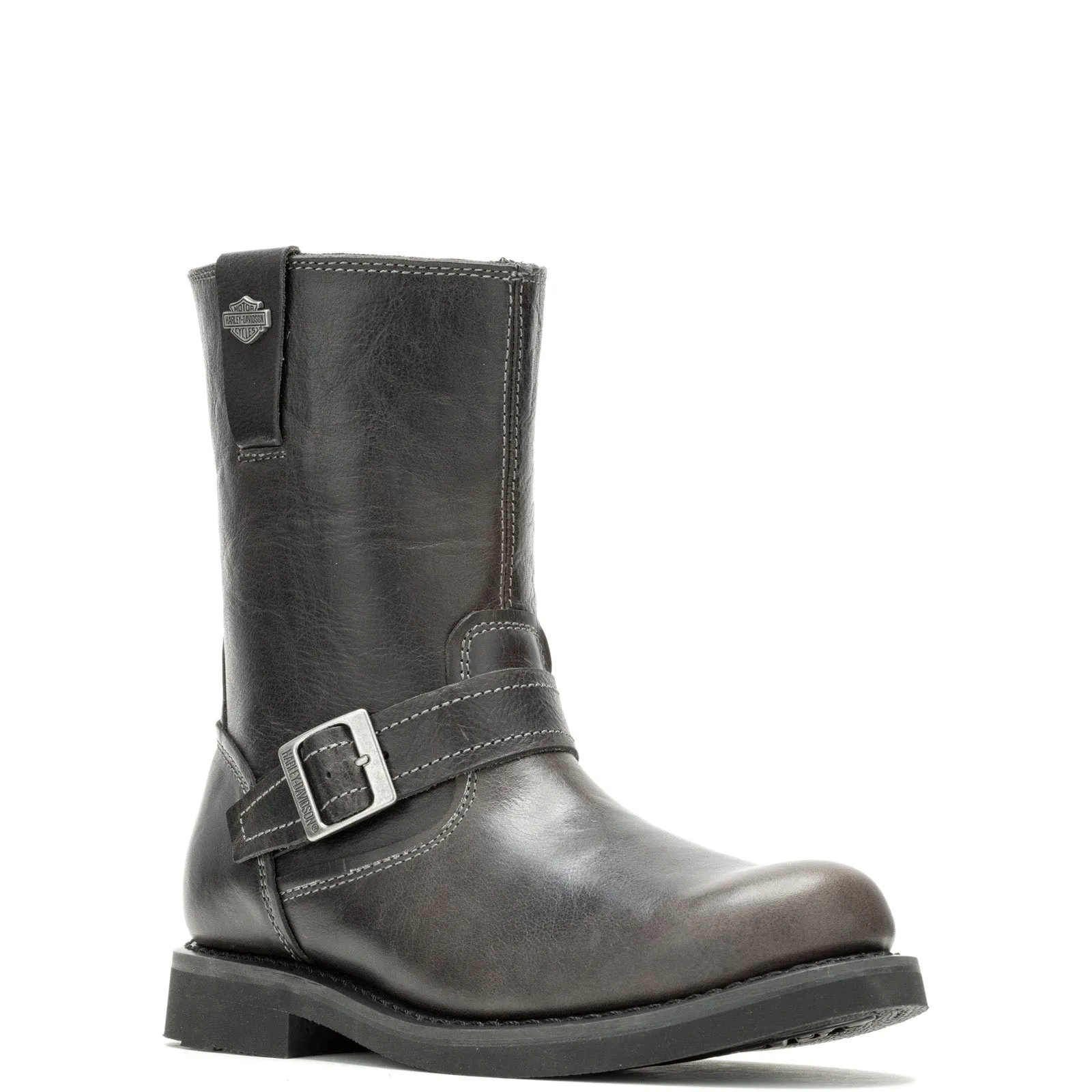 Harley-Davidson Dallam 8" Engineer D93849 Mens Gray Leather Motorcycle Boots Construction Grade