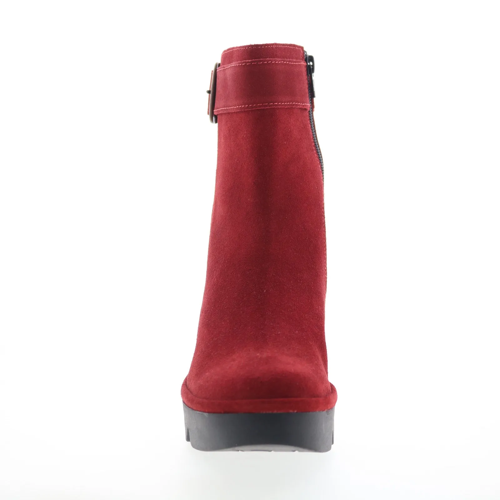 Premium Support Fly London Bepp BEPP396FLY-013 Womens Red Suede Zipper Casual Dress Boots
