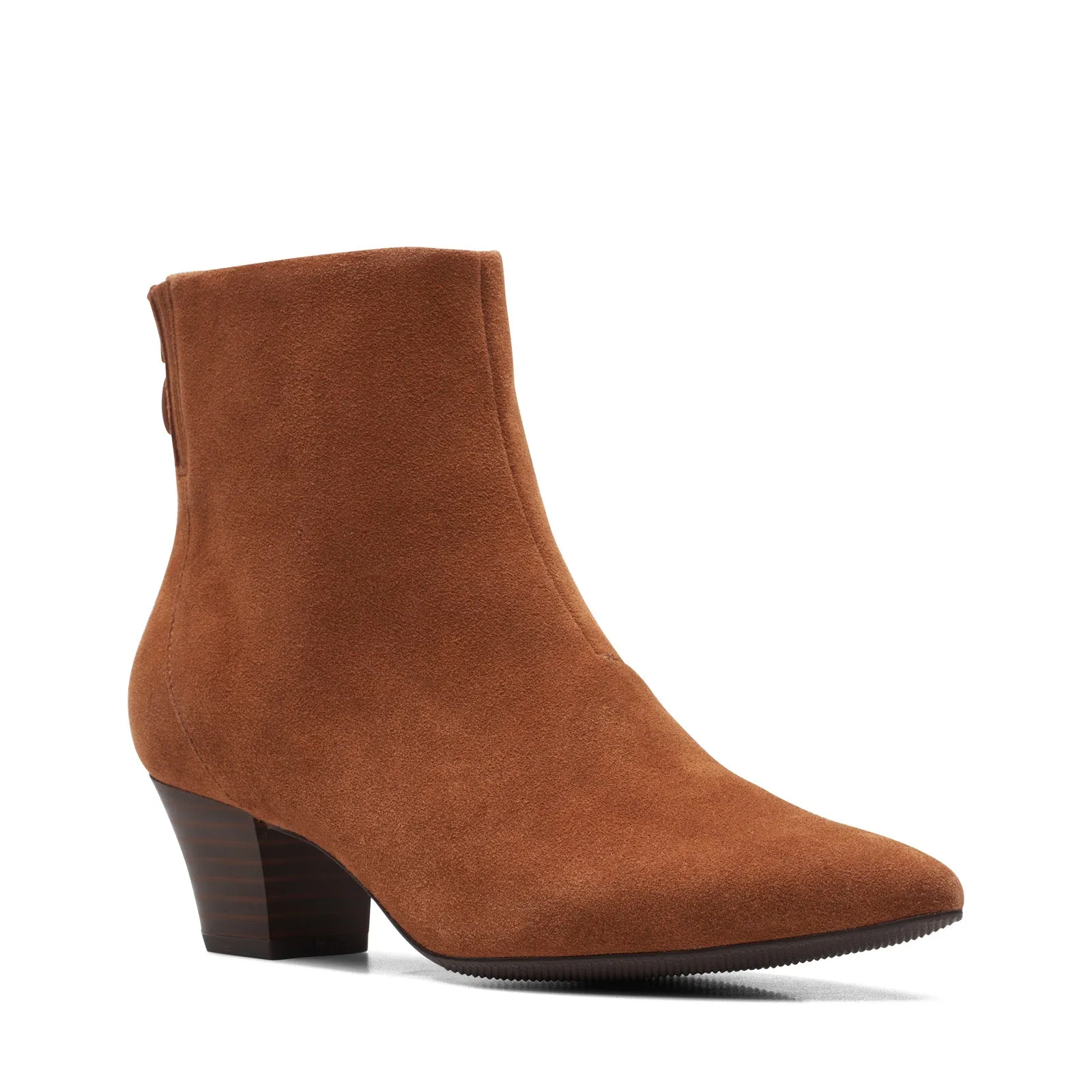 Every Condition Clarks Teresa Boot 26167834 Womens Brown Suede Zipper Ankle & Booties Boots
