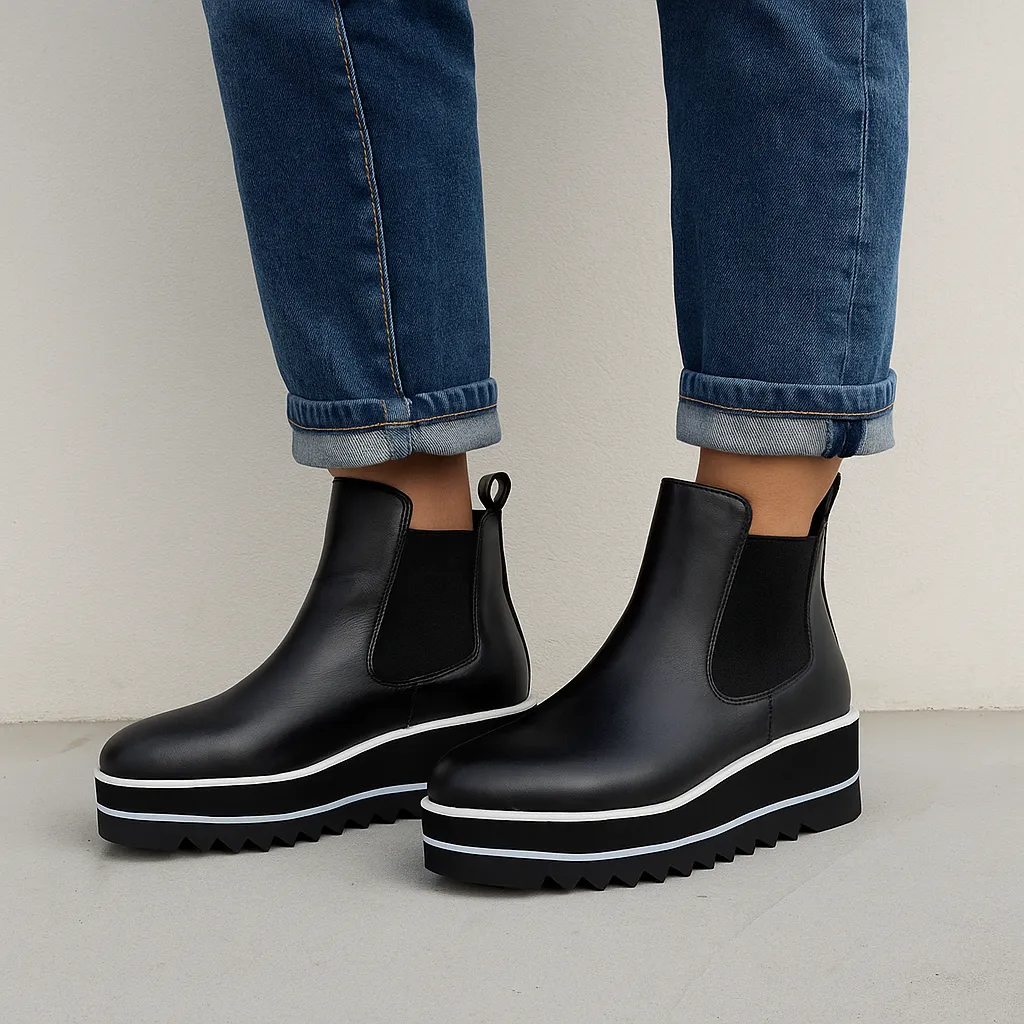 LE SANSA TIFFY BLACK Slip-On Design