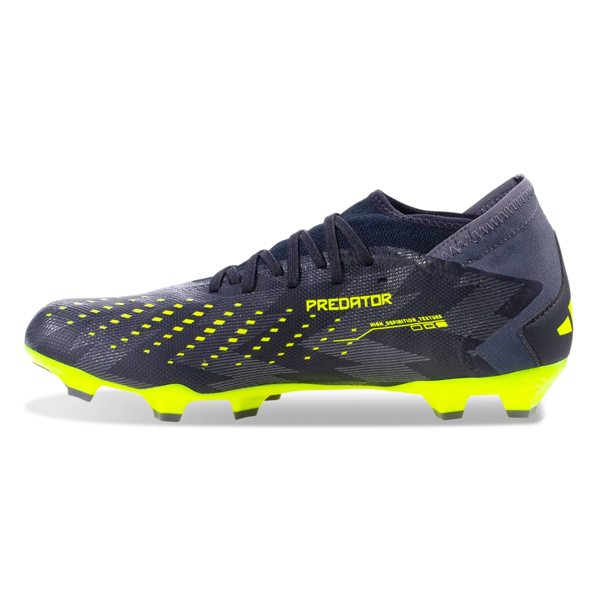 adidas Predator Accuracy.3 INJ Firm Ground Soccer Cleats (Core Black/Team Solar Yellow) Indoor Game