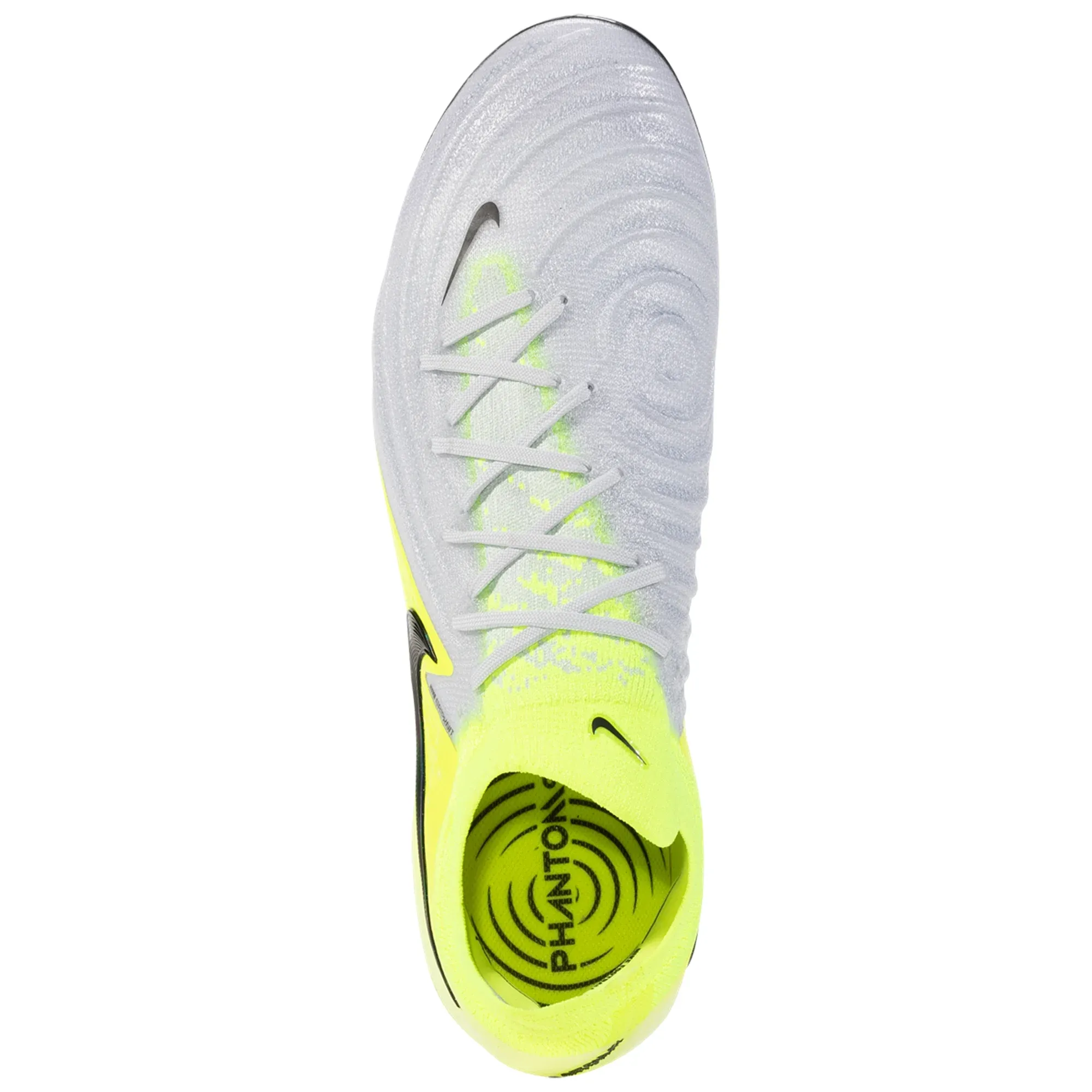 Quick Step Nike Phantom GX II Elite FG Soccer Cleats (Metallic Silver/Black-Volt)