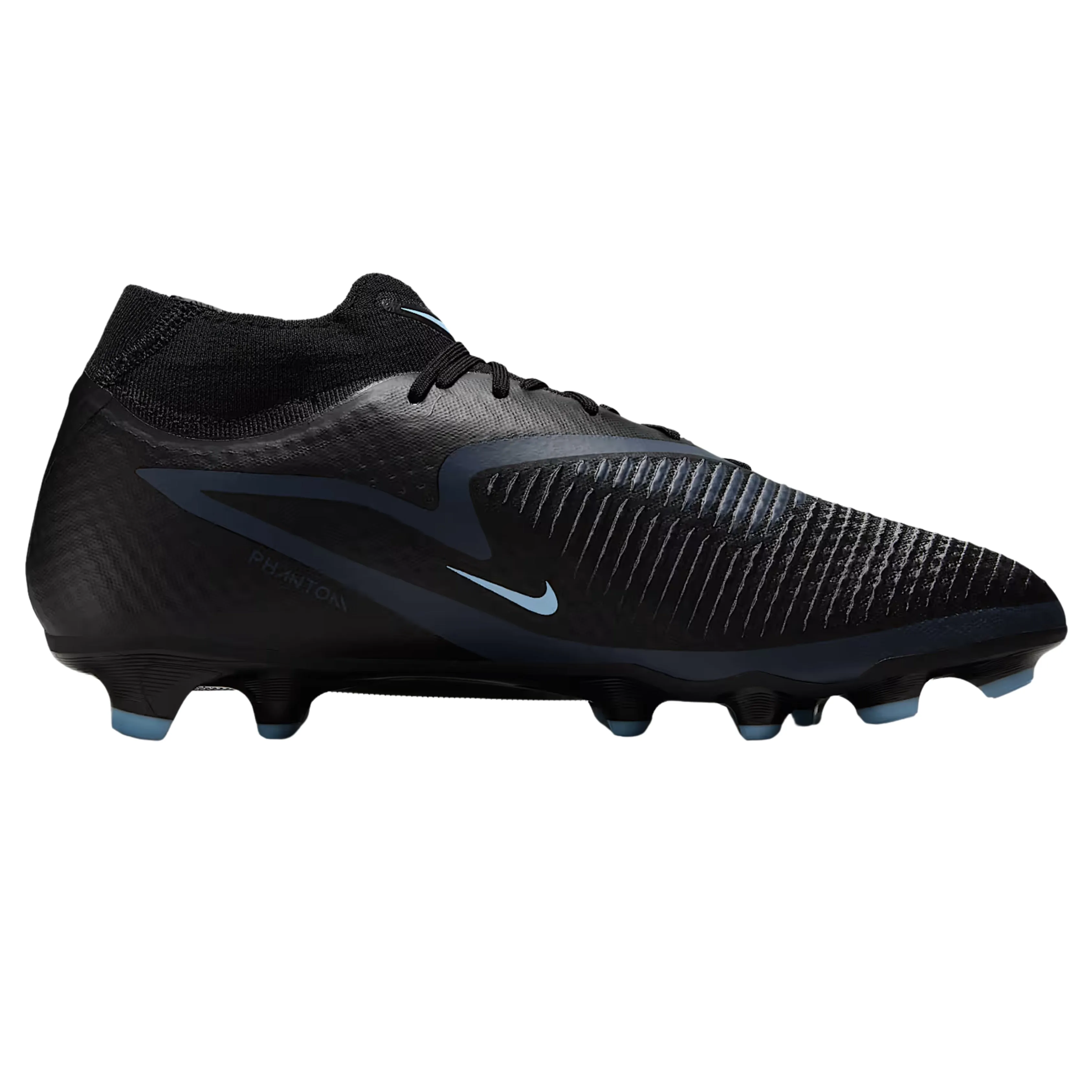 Field Ready Nike Phantom GX 2 Academy High-Cut Firm Ground/Multiground Soccer Cleats (Black/Black)