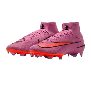Sharp Turns Nike Zoom Mercurial Superfly 10 Elite Firm Ground Soccer Cleats (Magic Flamingo/Black)